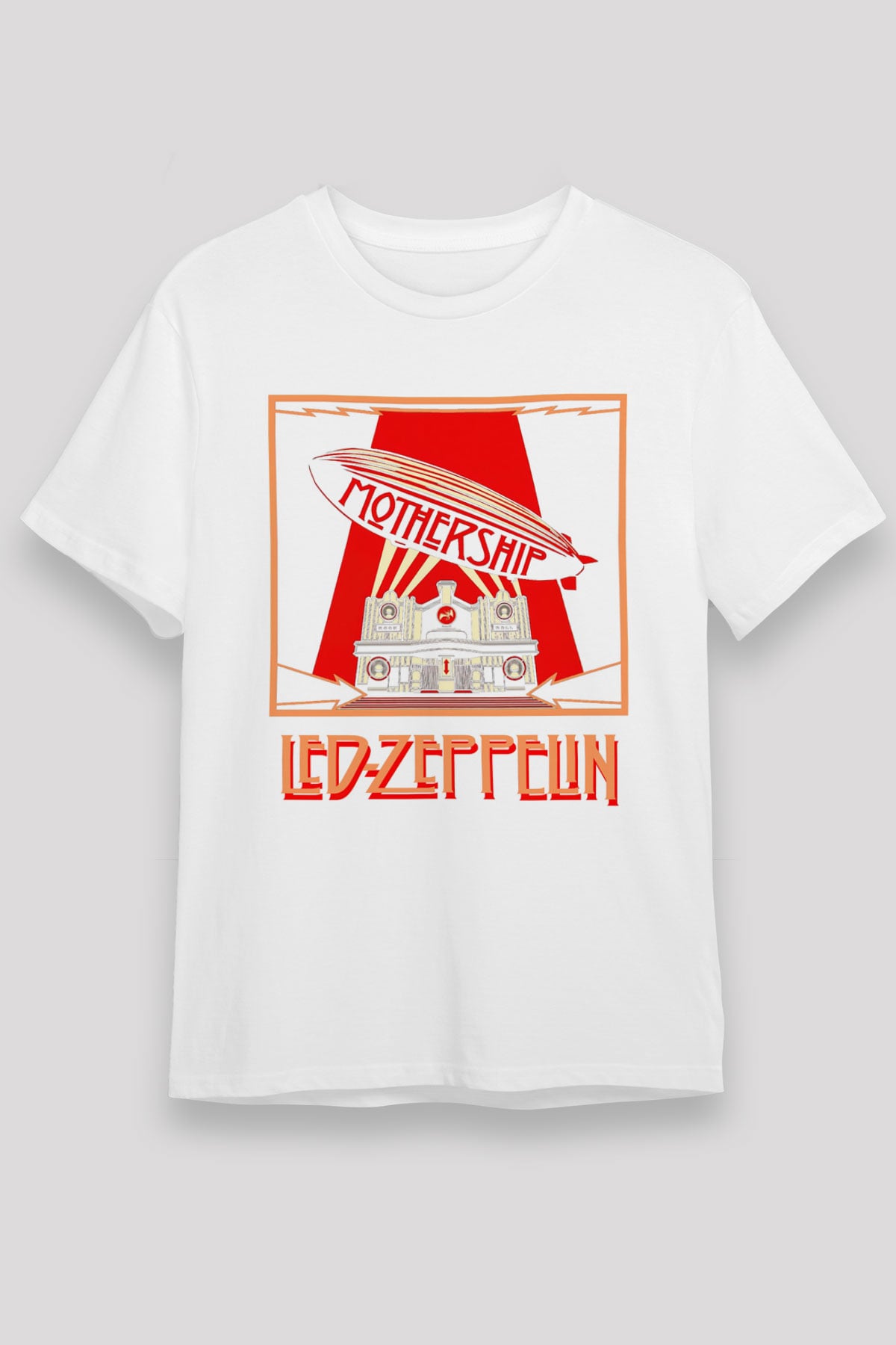 Led Zeppelin Beyaz Unisex Tişört T-Shirt - TişörtFabrikası