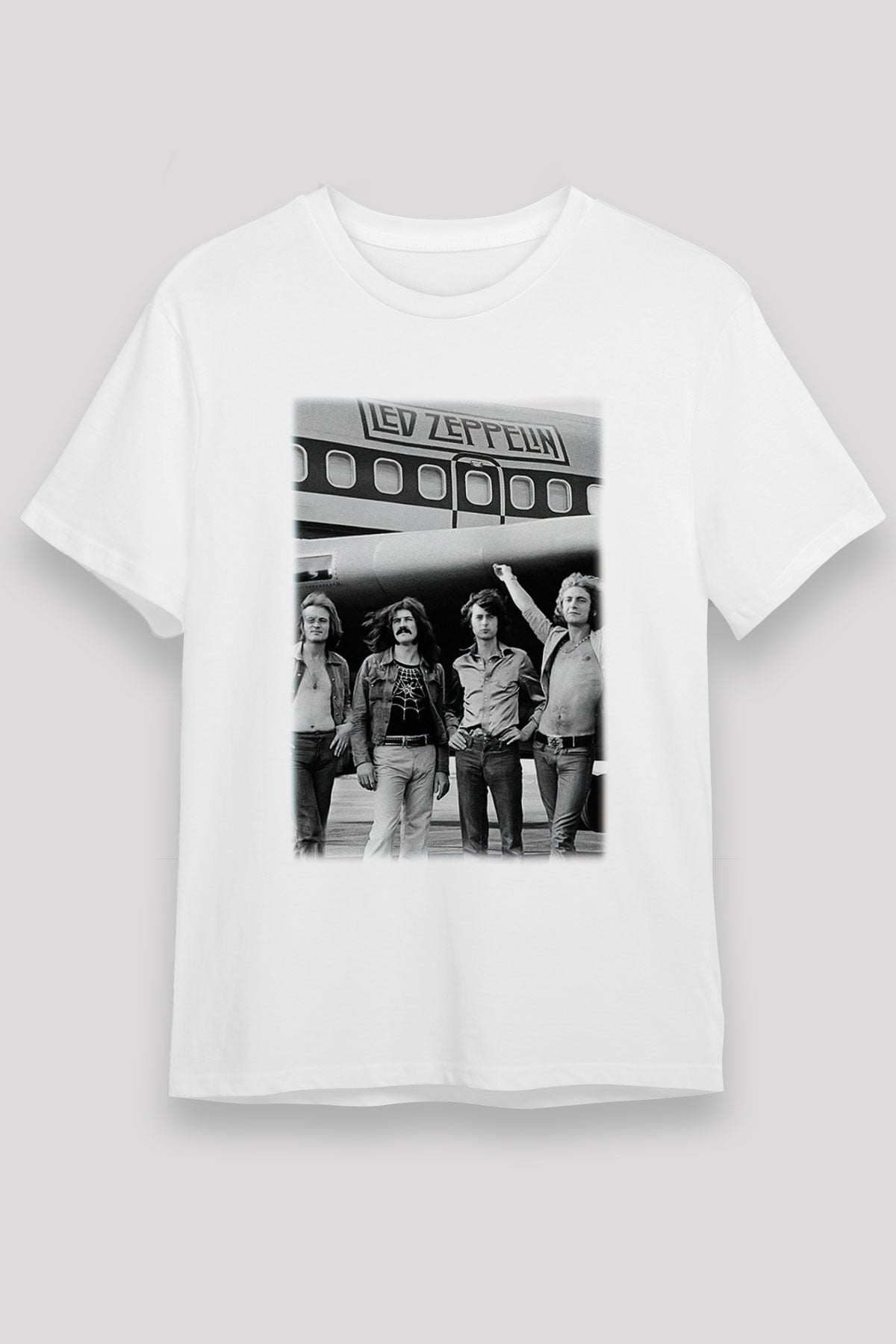 Led Zeppelin Beyaz Unisex Tişört T-Shirt - TişörtFabrikası