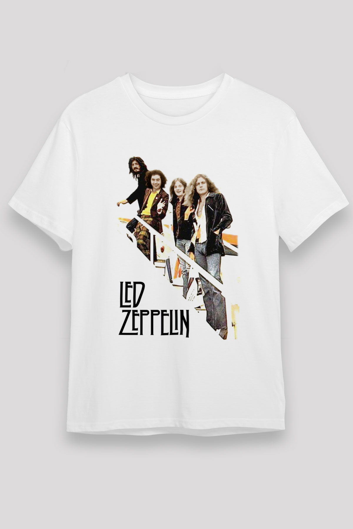 Led Zeppelin Beyaz Unisex Tişört T-Shirt - TişörtFabrikası