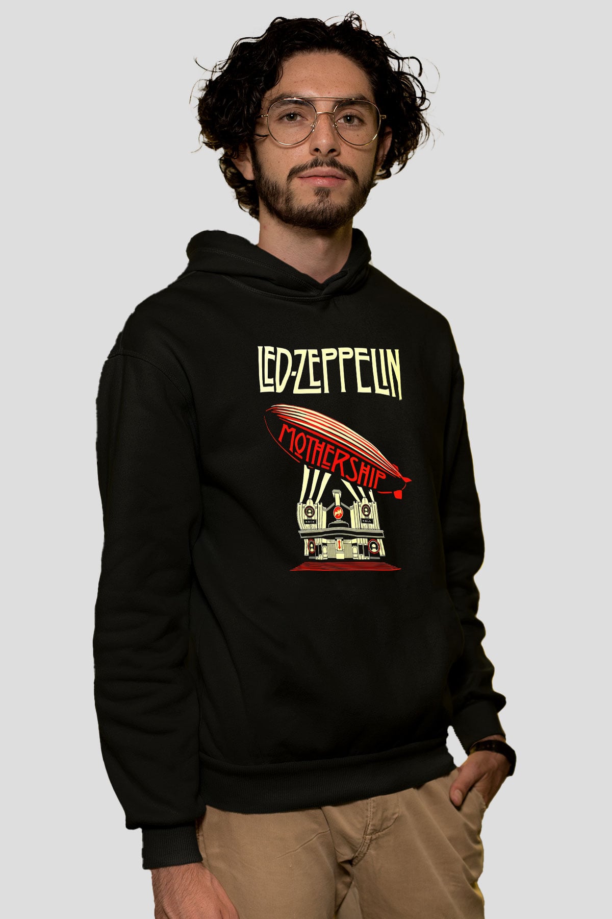 Led Zeppelin Mothership Siyah Unisex Hoodie