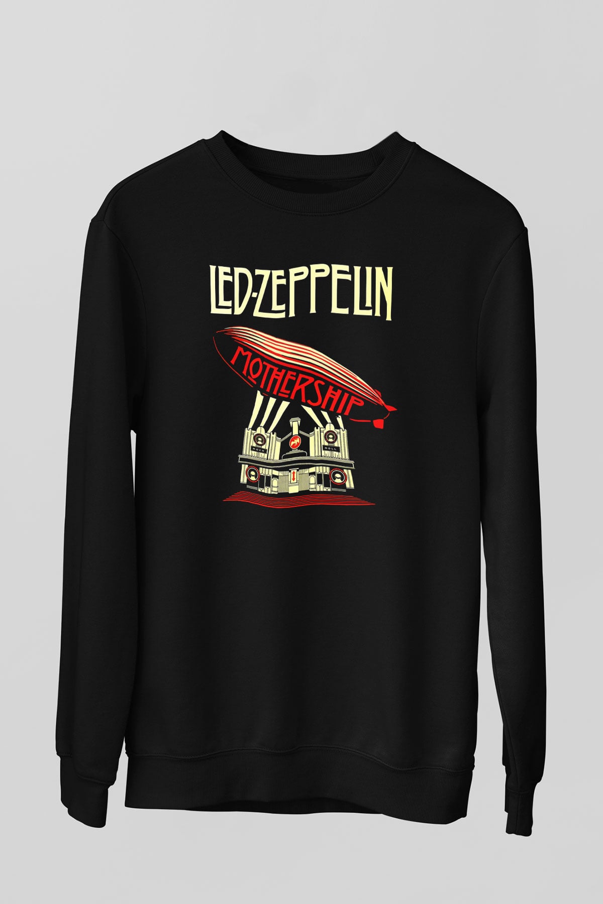 Led Zeppelin Mothership Siyah Unisex Sweatshirt