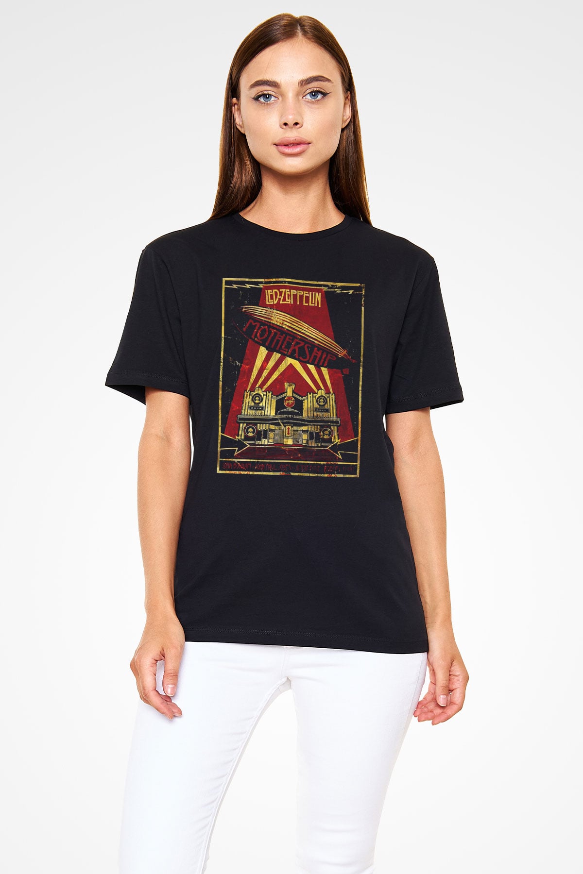 Led Zeppelin Mothership Siyah Unisex Tişört T-Shirt - TişörtFabrikası