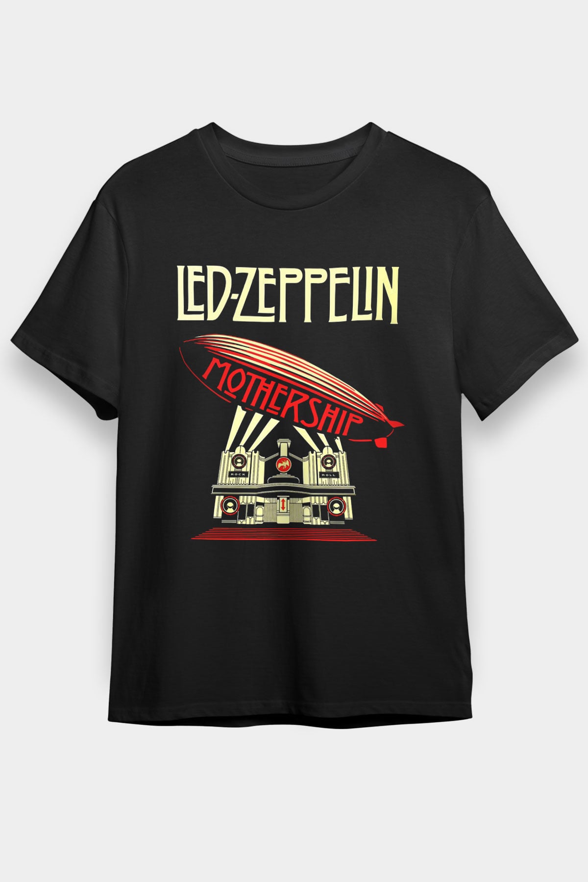 Led Zeppelin Mothership Siyah Unisex Tişört T-Shirt - TişörtFabrikası