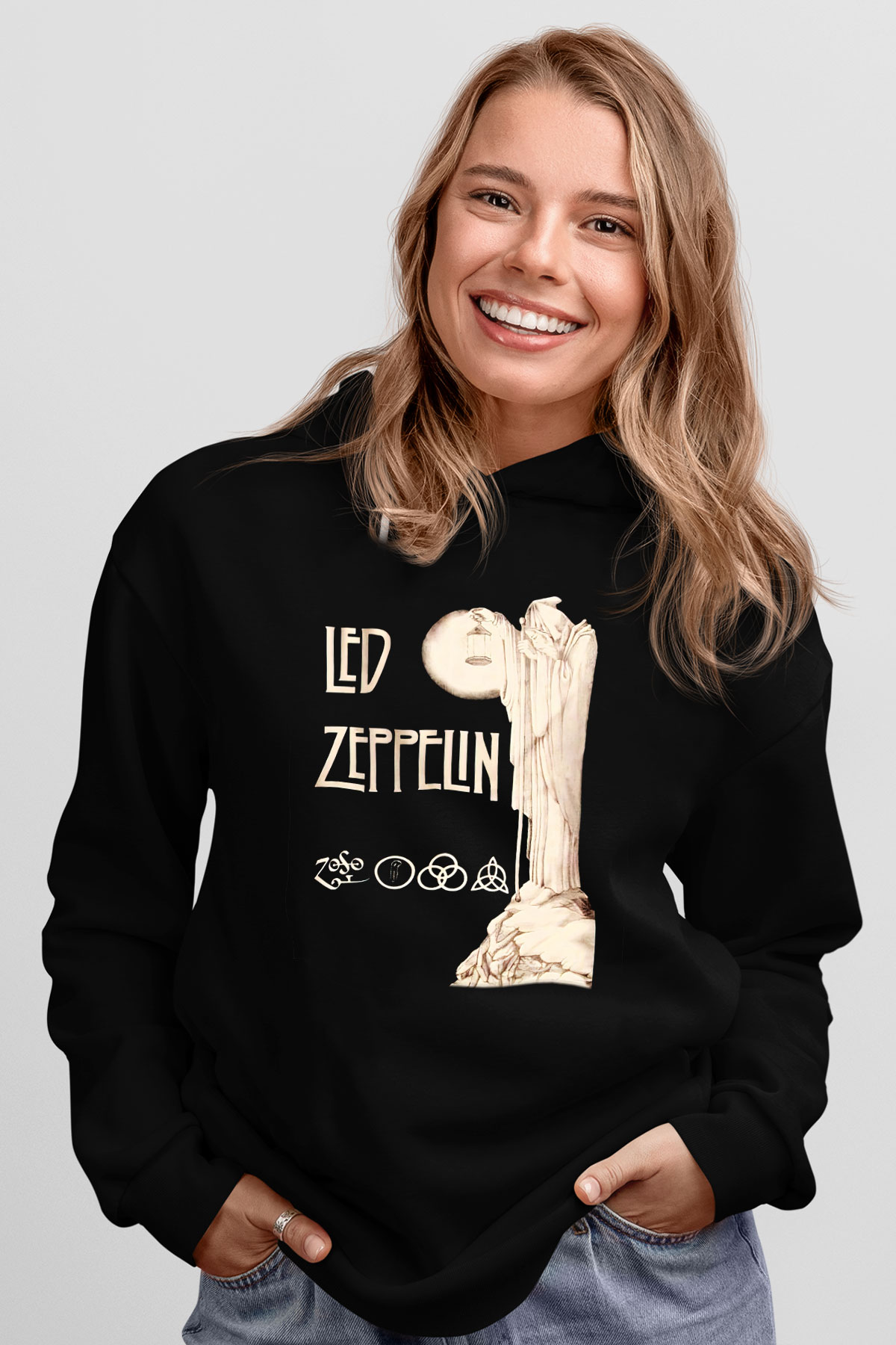Led Zeppelin Siyah Unisex Hoodie