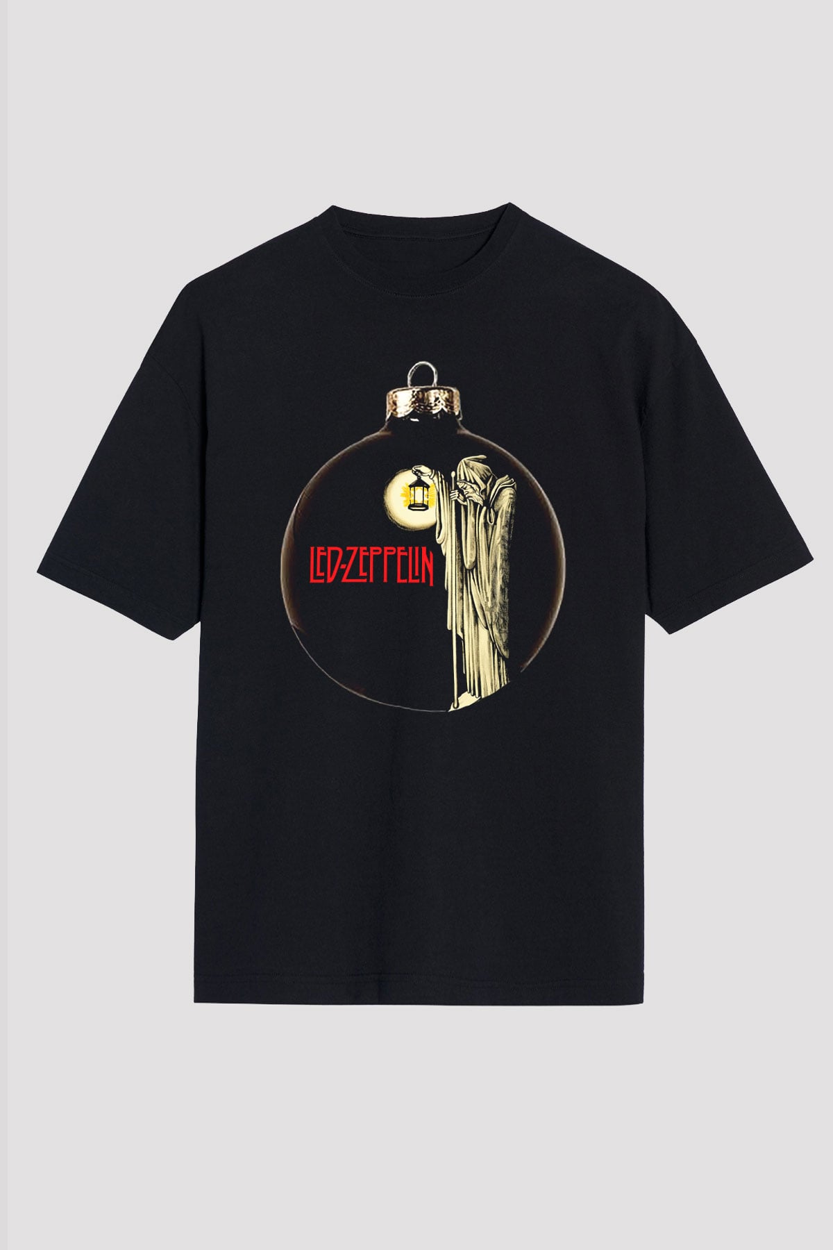 Led Zeppelin Siyah Unisex Oversize Tişört T-Shirt