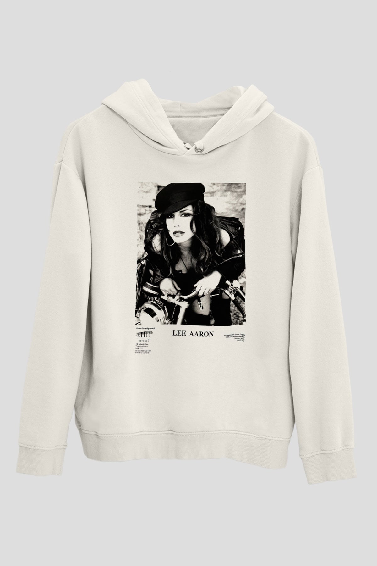 Lee Aaron Beyaz Unisex Kapşonlu Sweatshirt