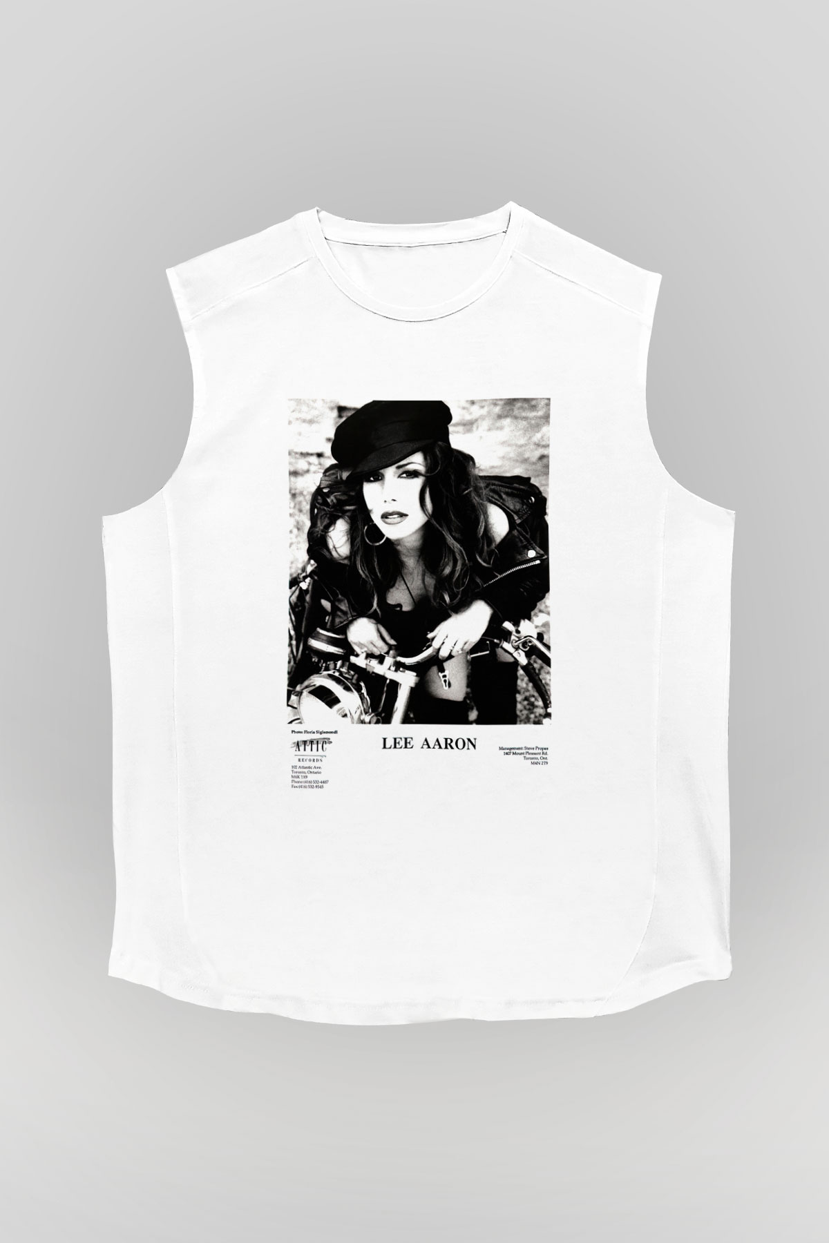 Lee Aaron Beyaz Unisex Kolsuz Tişört