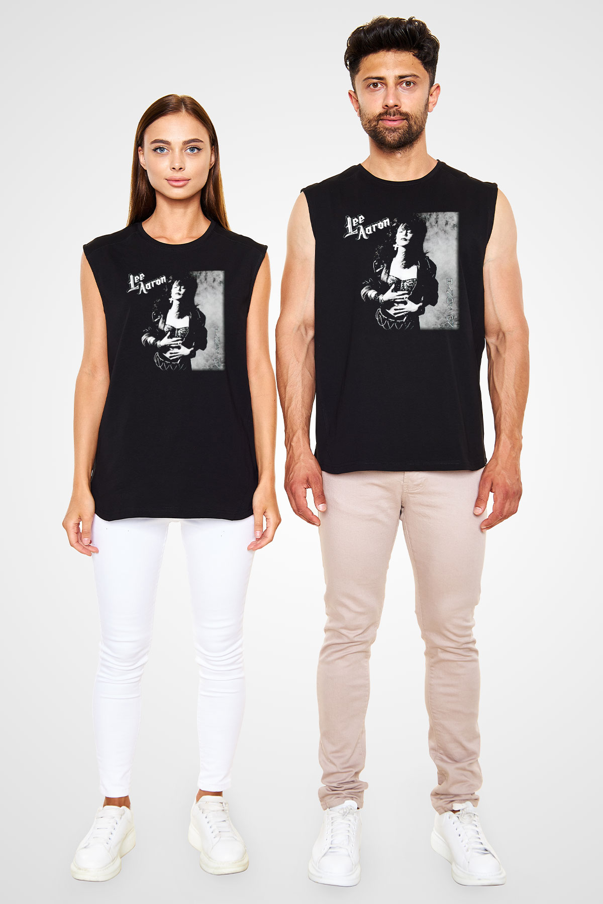 Lee Aaron Siyah Unisex Kolsuz Tişört