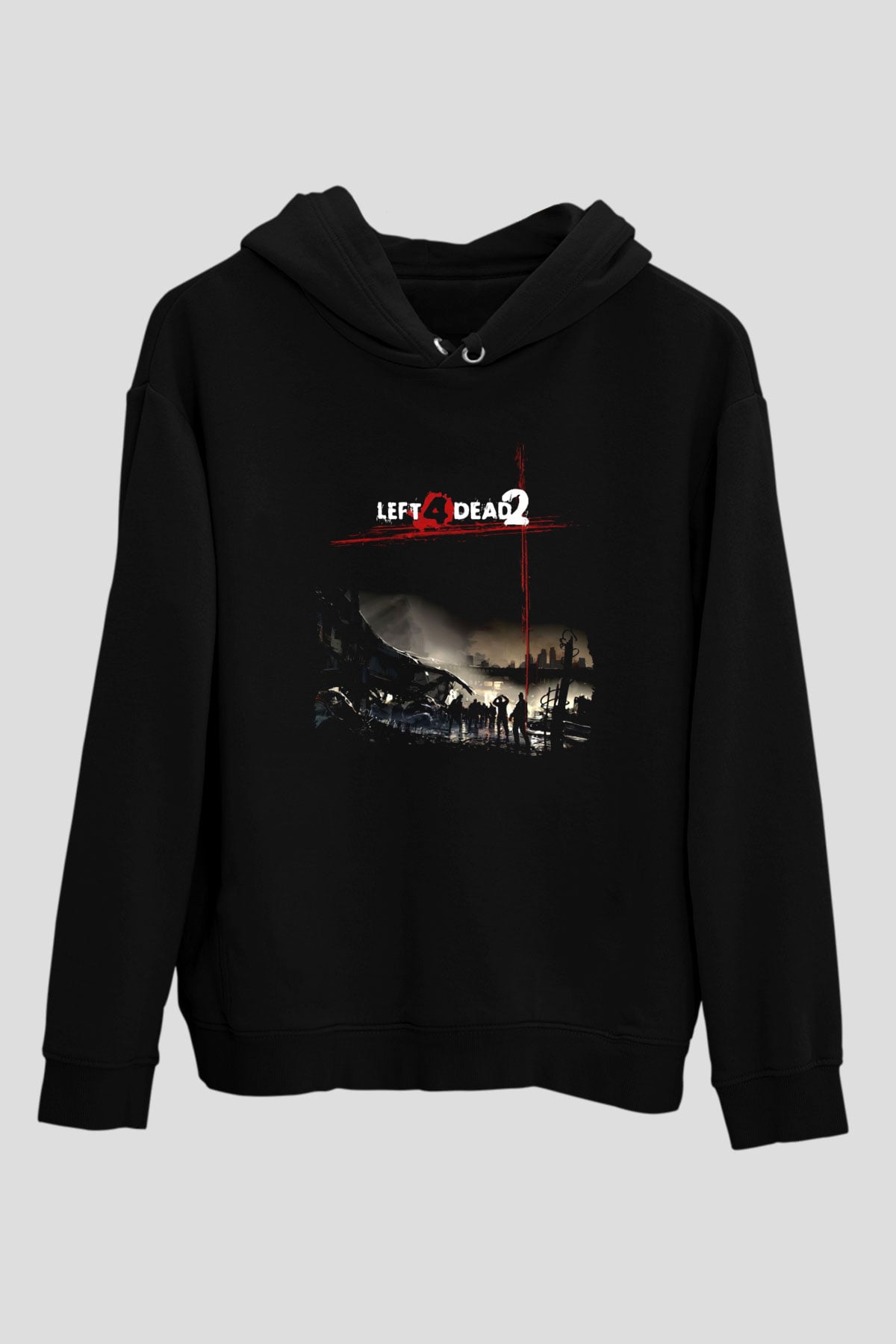 Left 4 Dead Siyah Unisex Hoodie