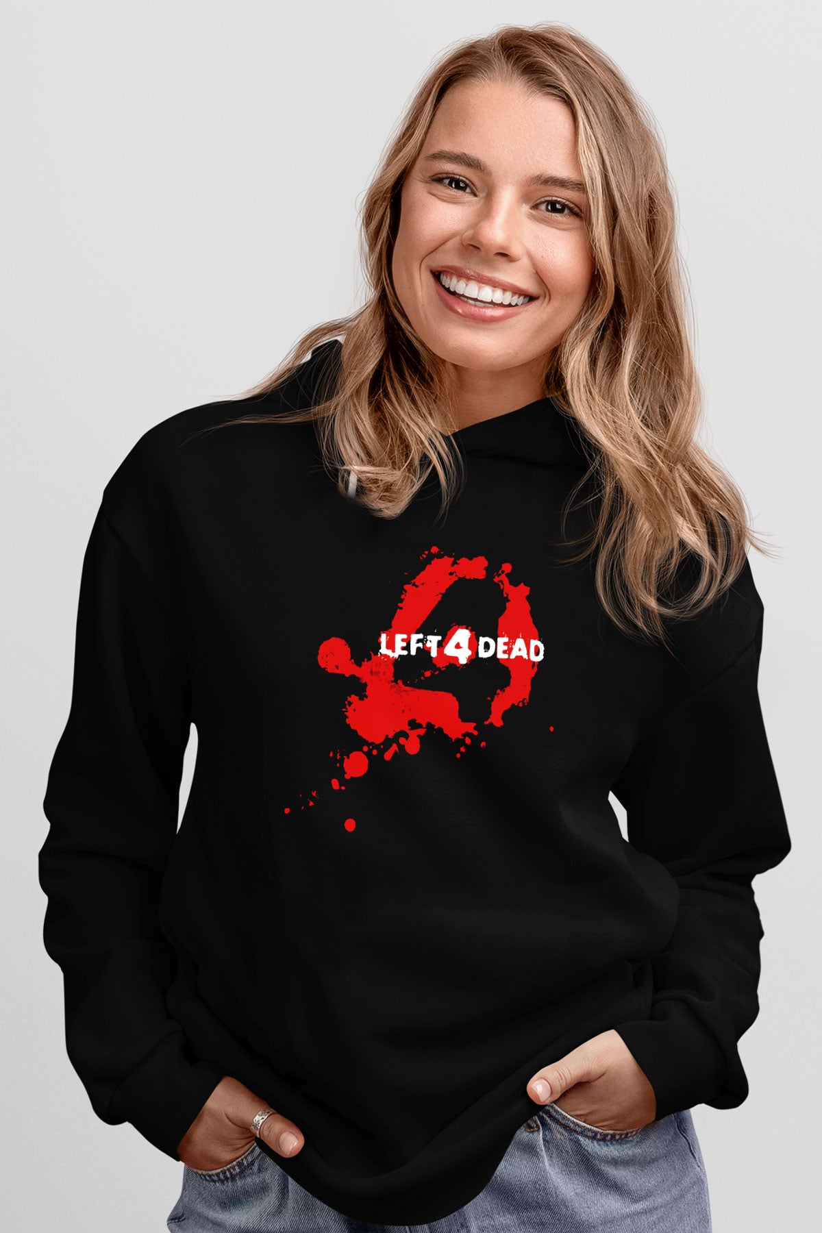 Left 4 Dead Siyah Unisex Hoodie
