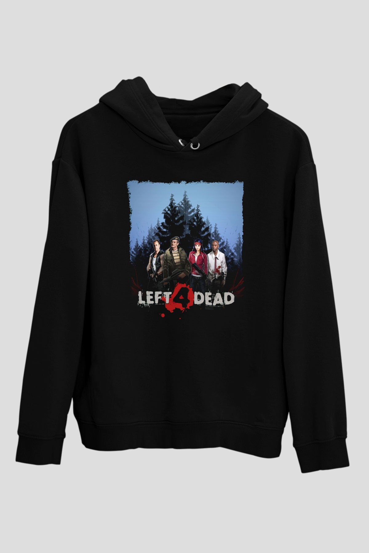 Left 4 Dead Siyah Unisex Hoodie