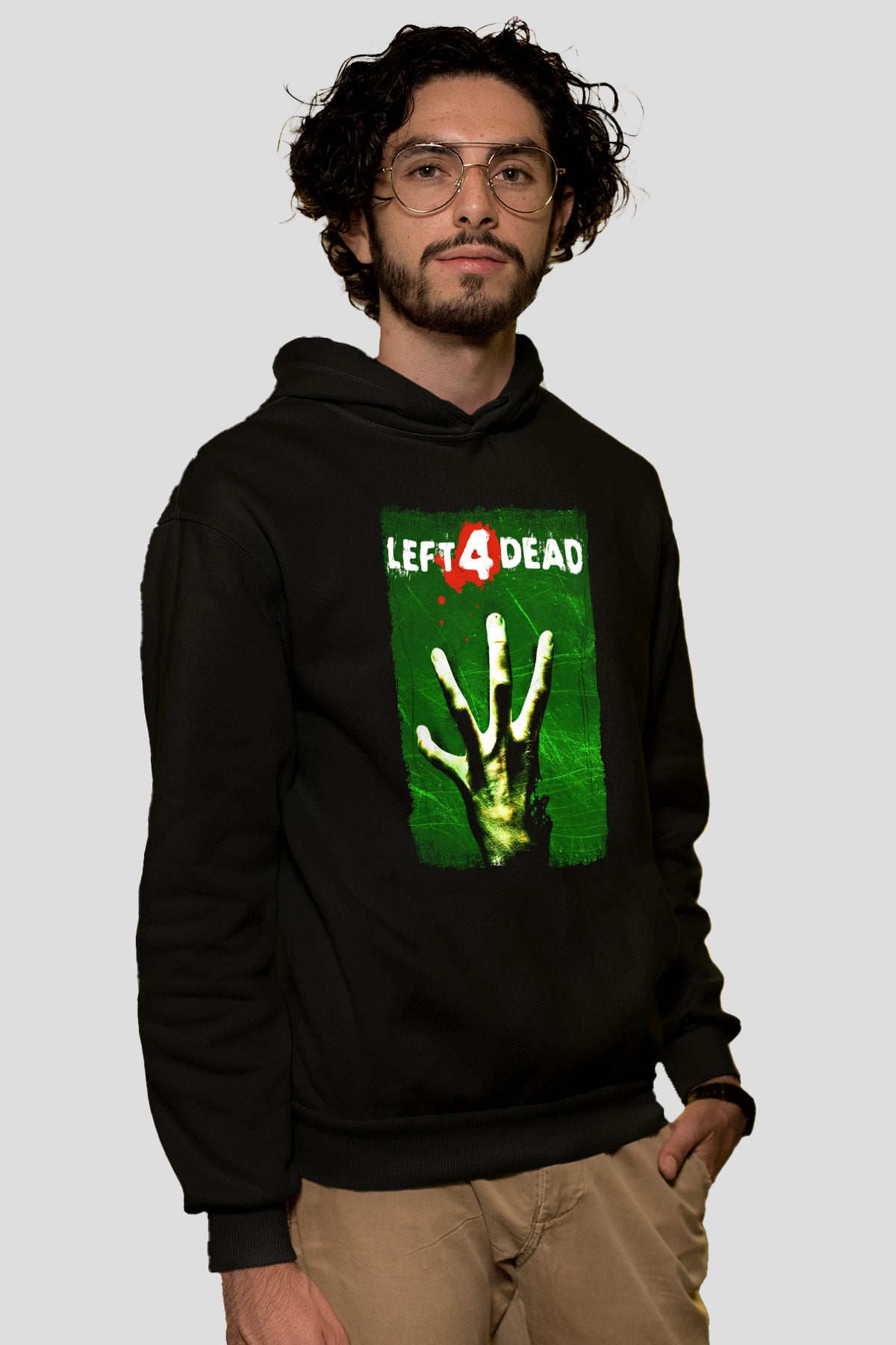 Left 4 Dead Siyah Unisex Hoodie