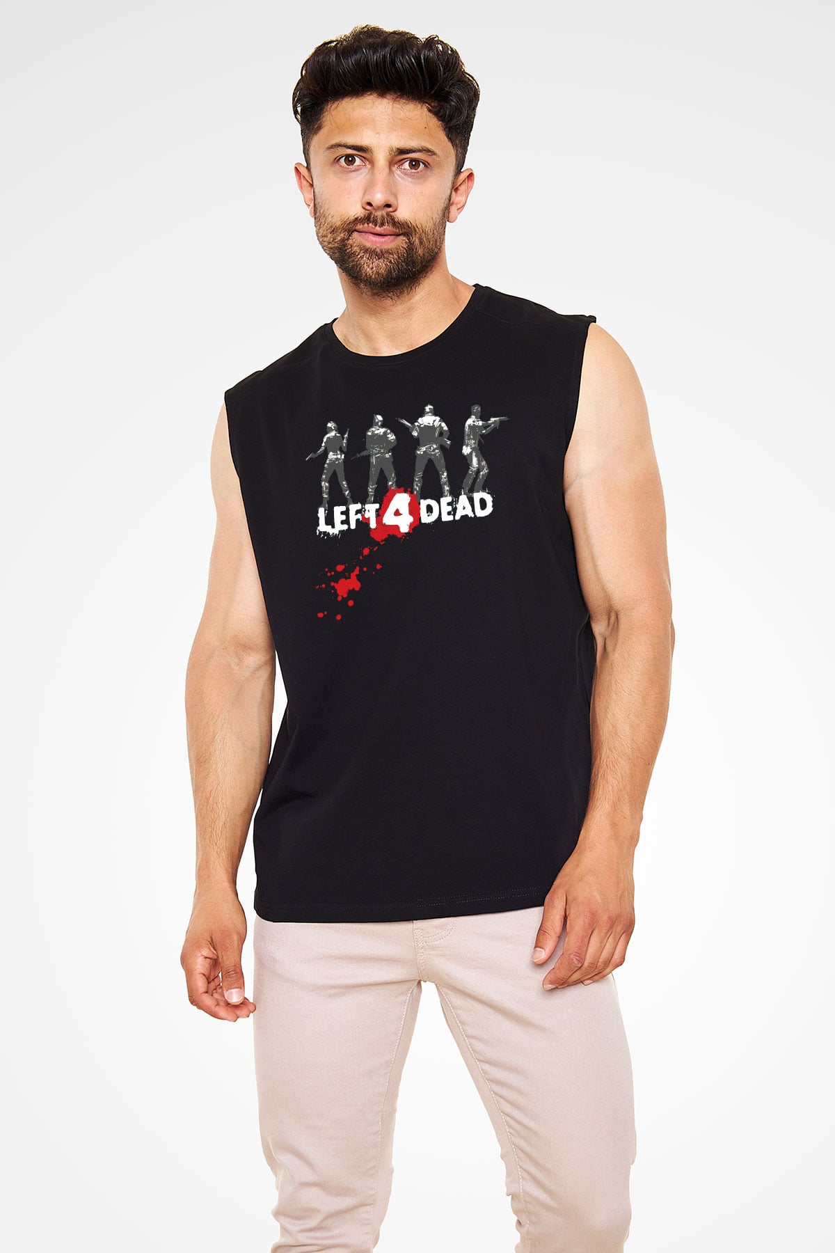 Left 4 Dead Siyah Unisex Kolsuz Tişört