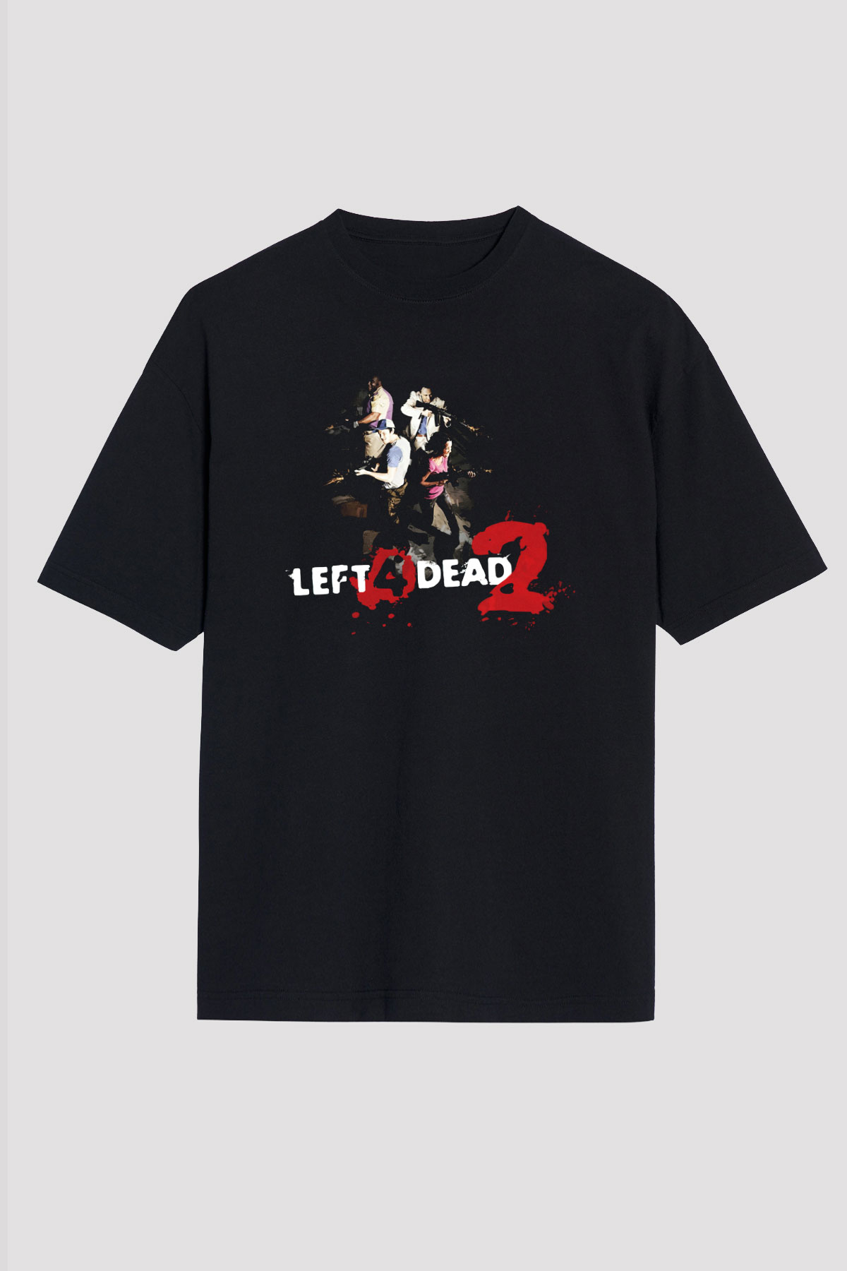 Left 4 Dead Siyah Unisex Oversize Tişört T-Shirt