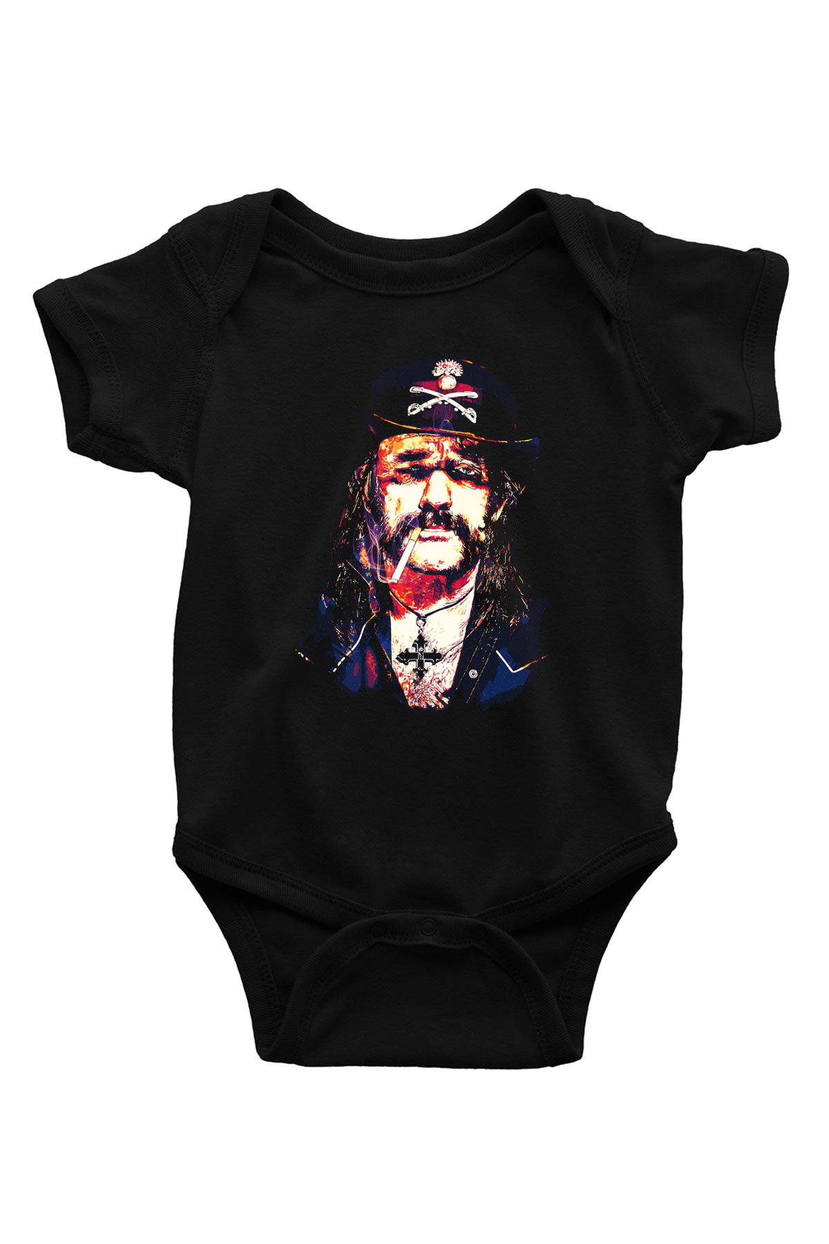 Lemmy Baskılı Siyah Bebek Body - Zıbın
