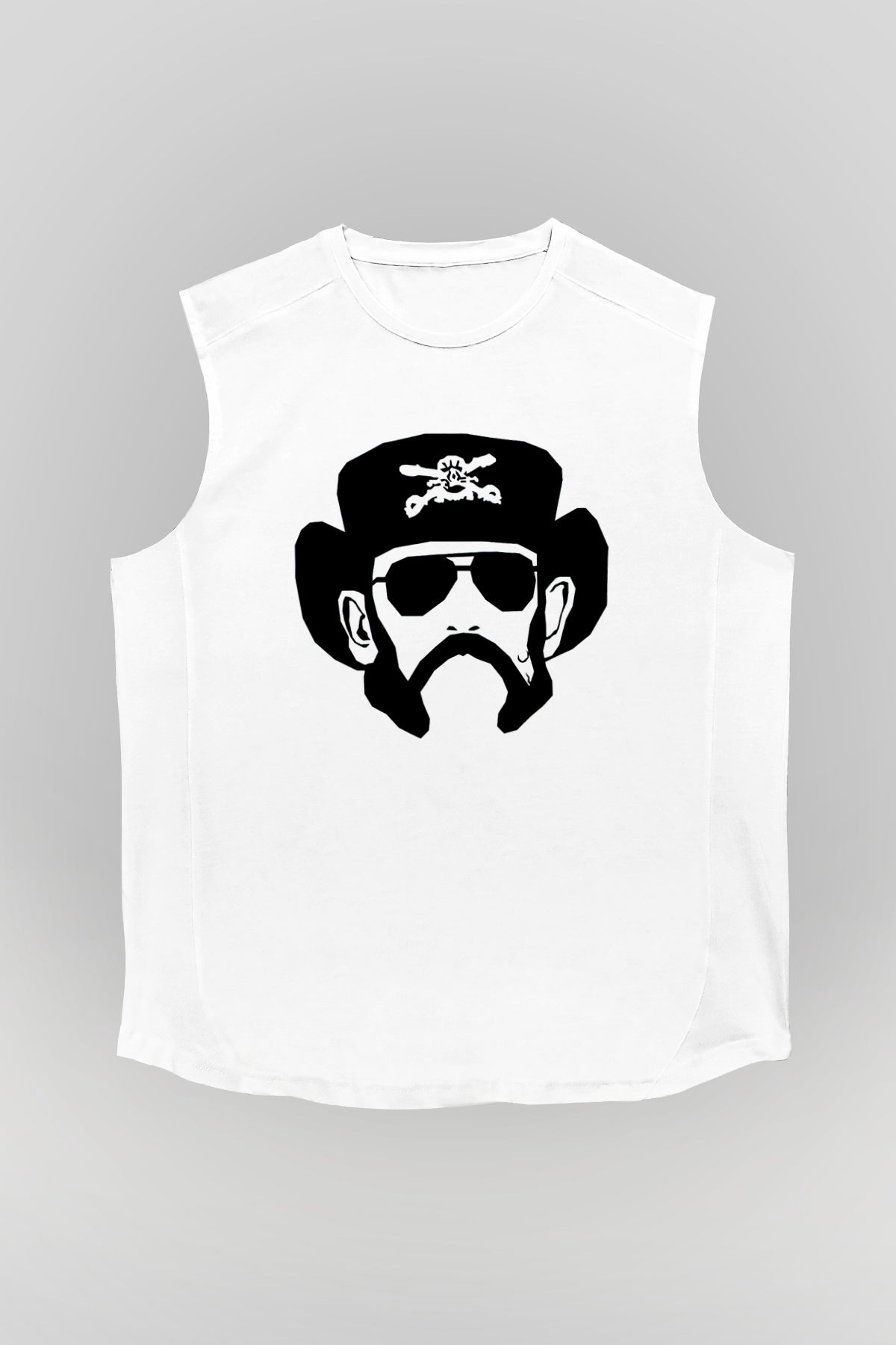 Lemmy Beyaz Unisex Kolsuz Tişört