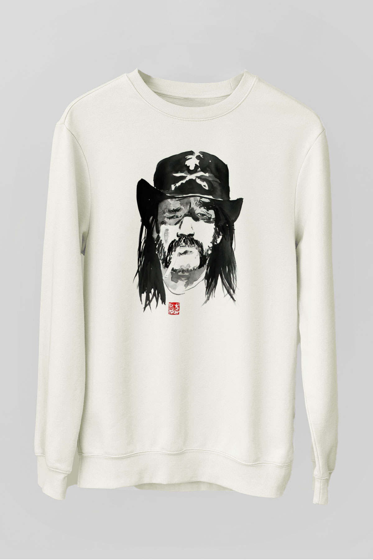 Lemmy Beyaz Unisex Sweatshirt