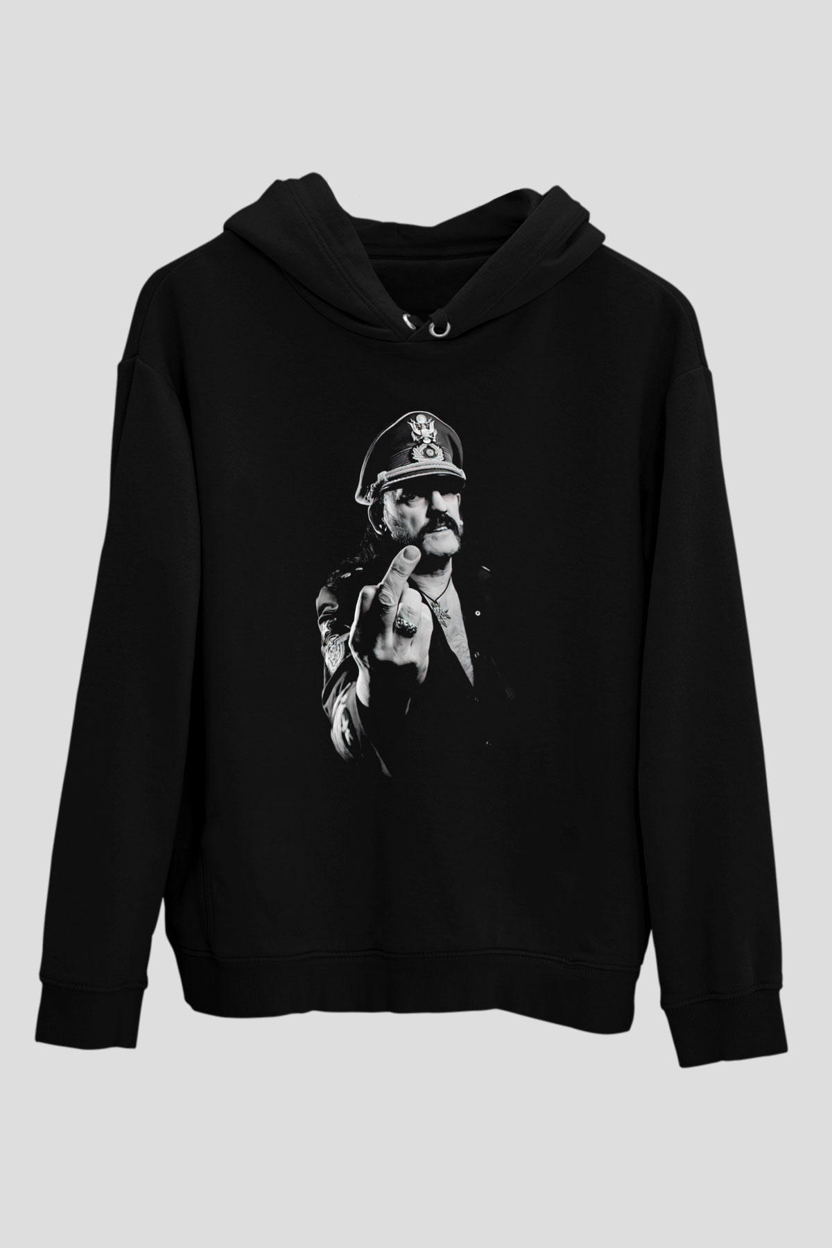 Lemmy Siyah Unisex Kapüşonlu Sweatshirt