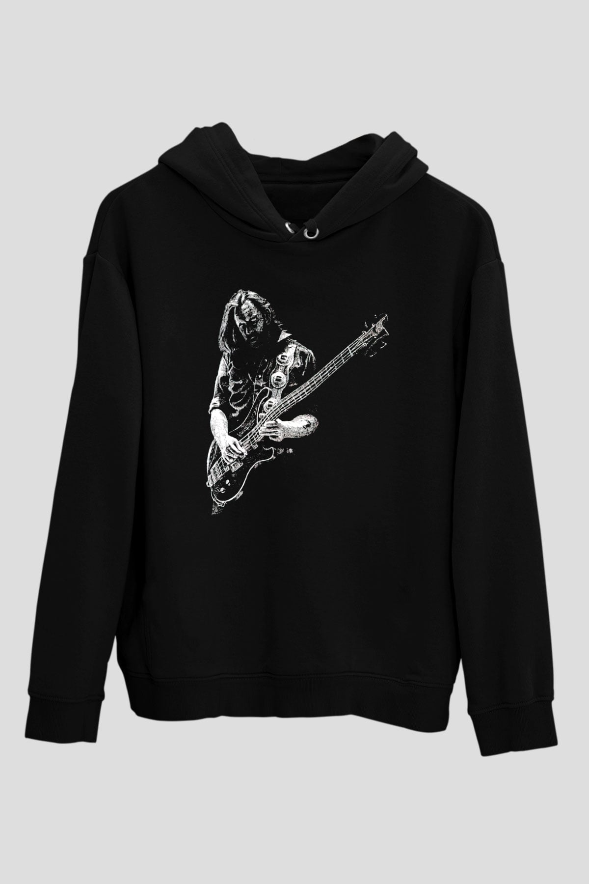 Lemmy Siyah Unisex Kapüşonlu Sweatshirt