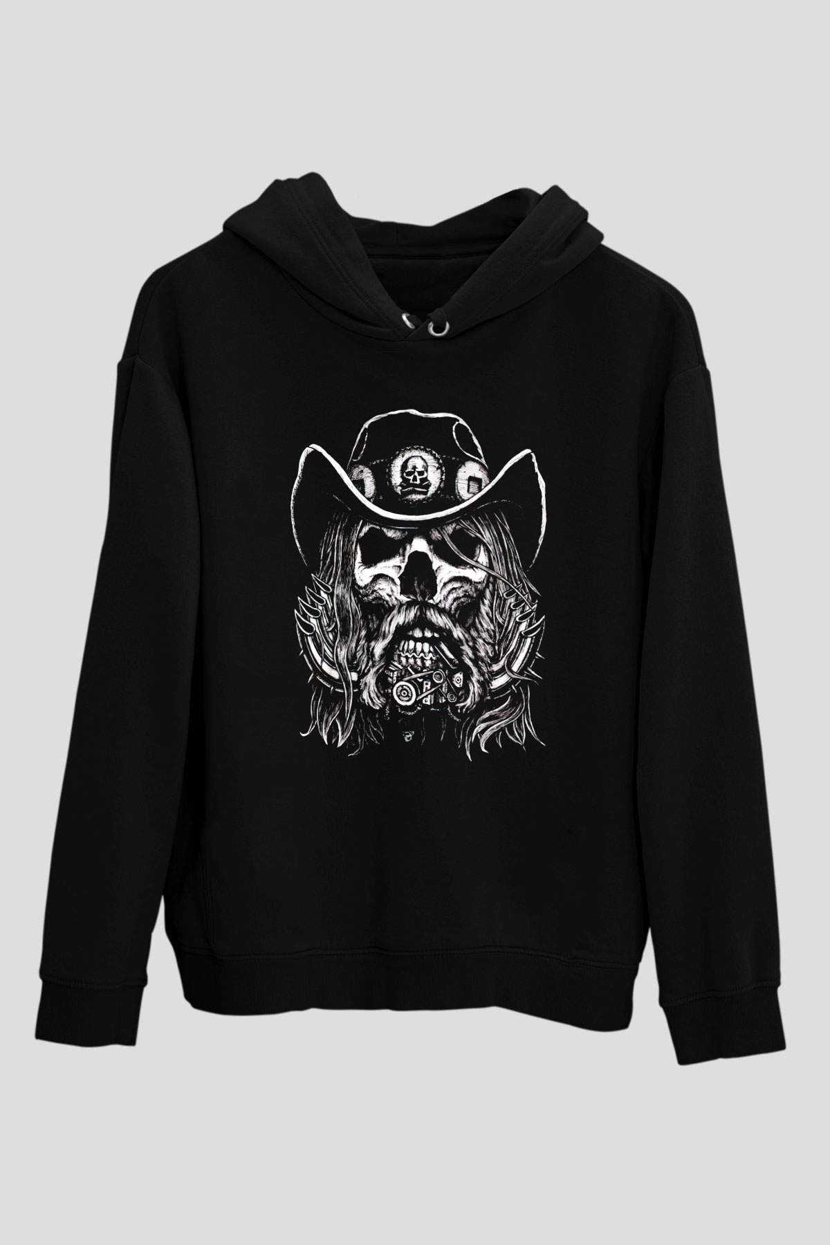 Lemmy Siyah Unisex Kapüşonlu Sweatshirt