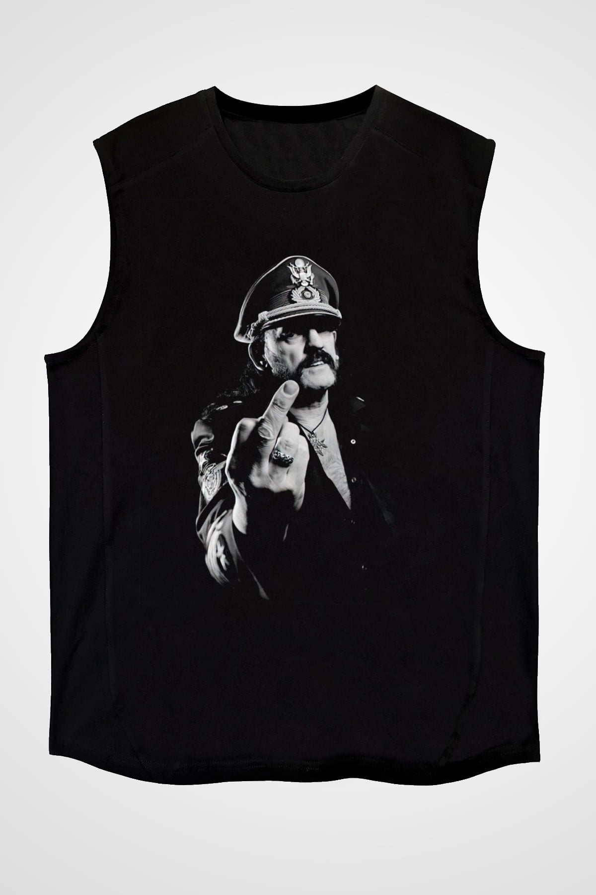 Lemmy Siyah Unisex Kolsuz Tişört