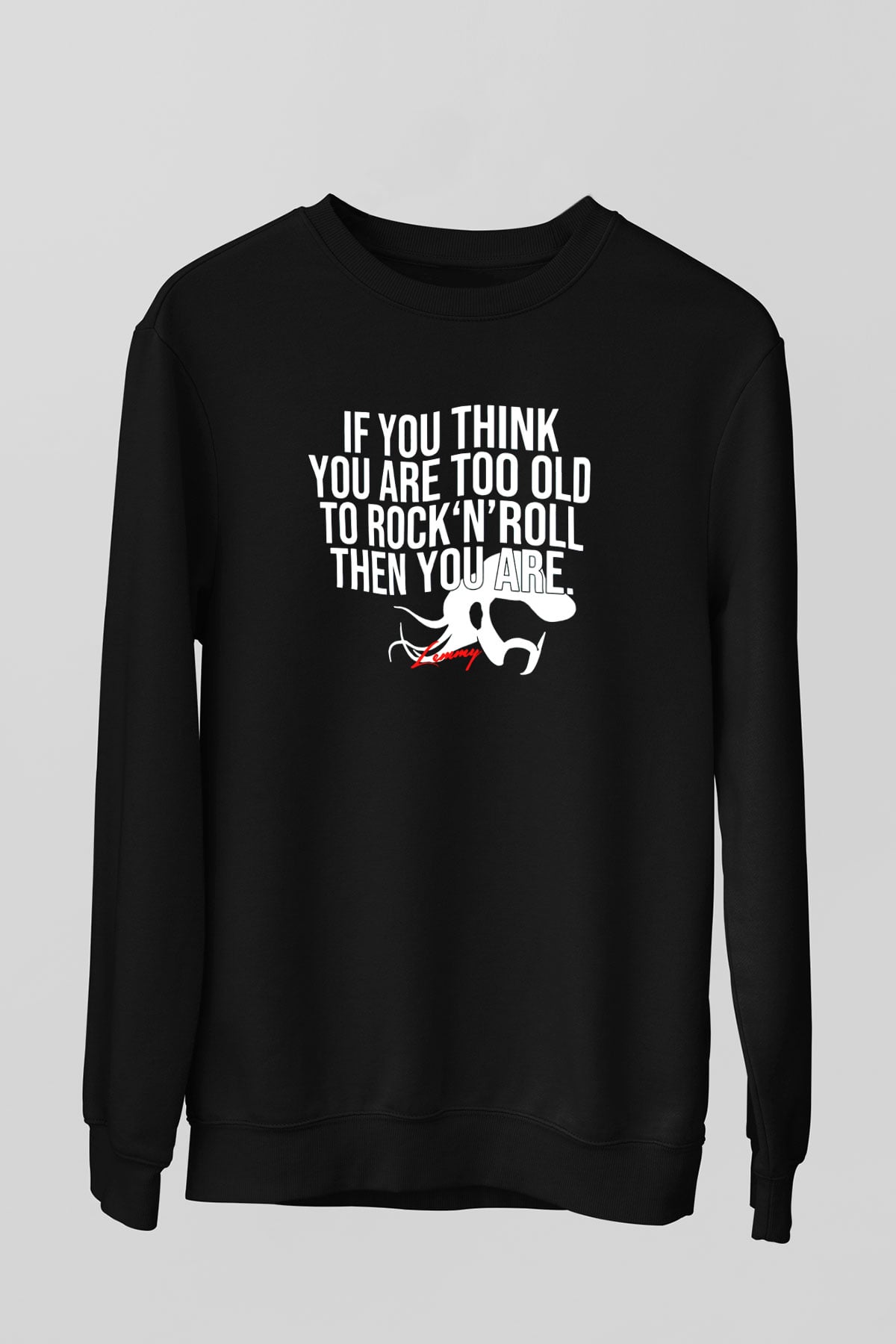 Lemmy Siyah Unisex Sweatshirt
