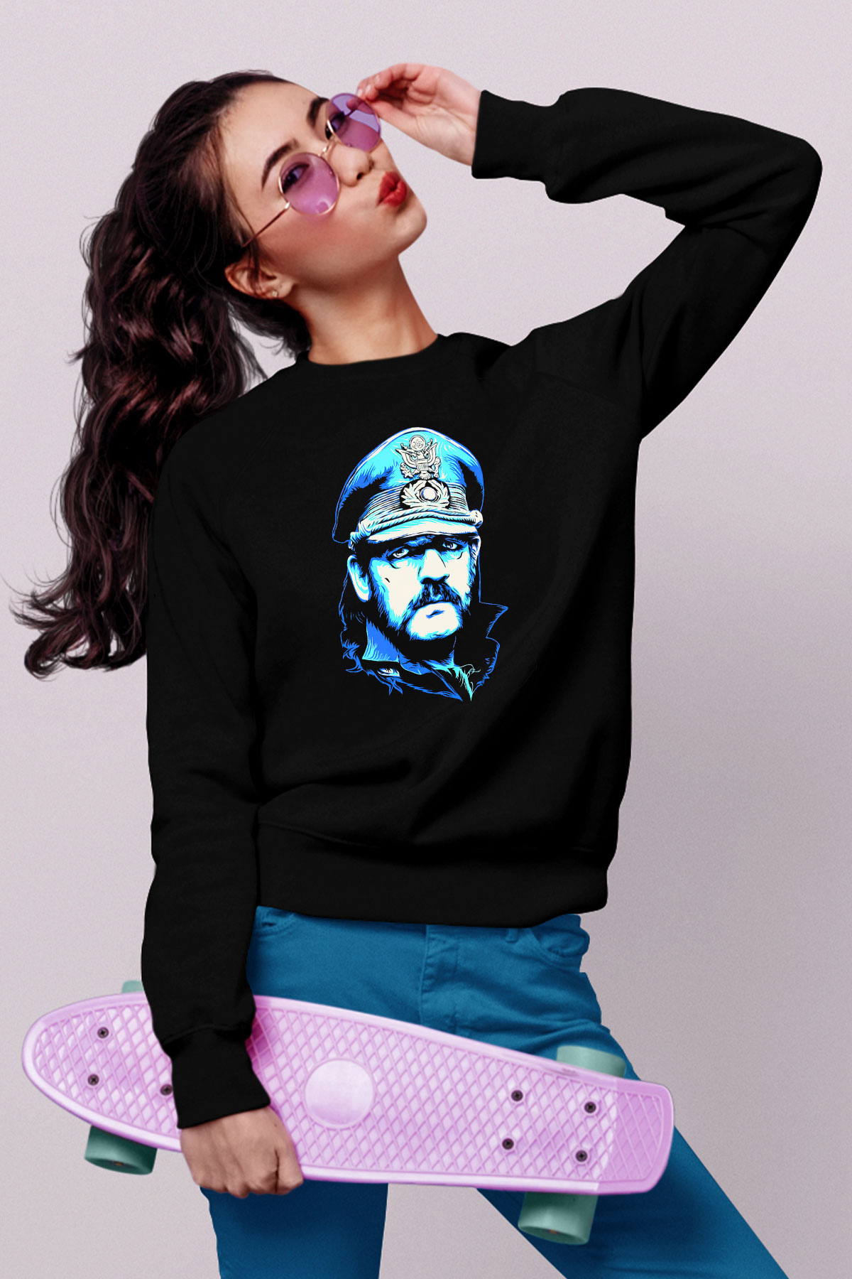 Lemmy Siyah Unisex Sweatshirt