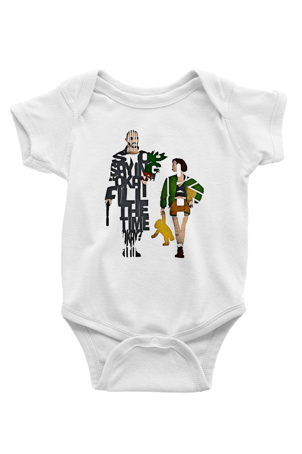 Leon Baskılı Beyaz Unisex Bebek Body - Zıbın