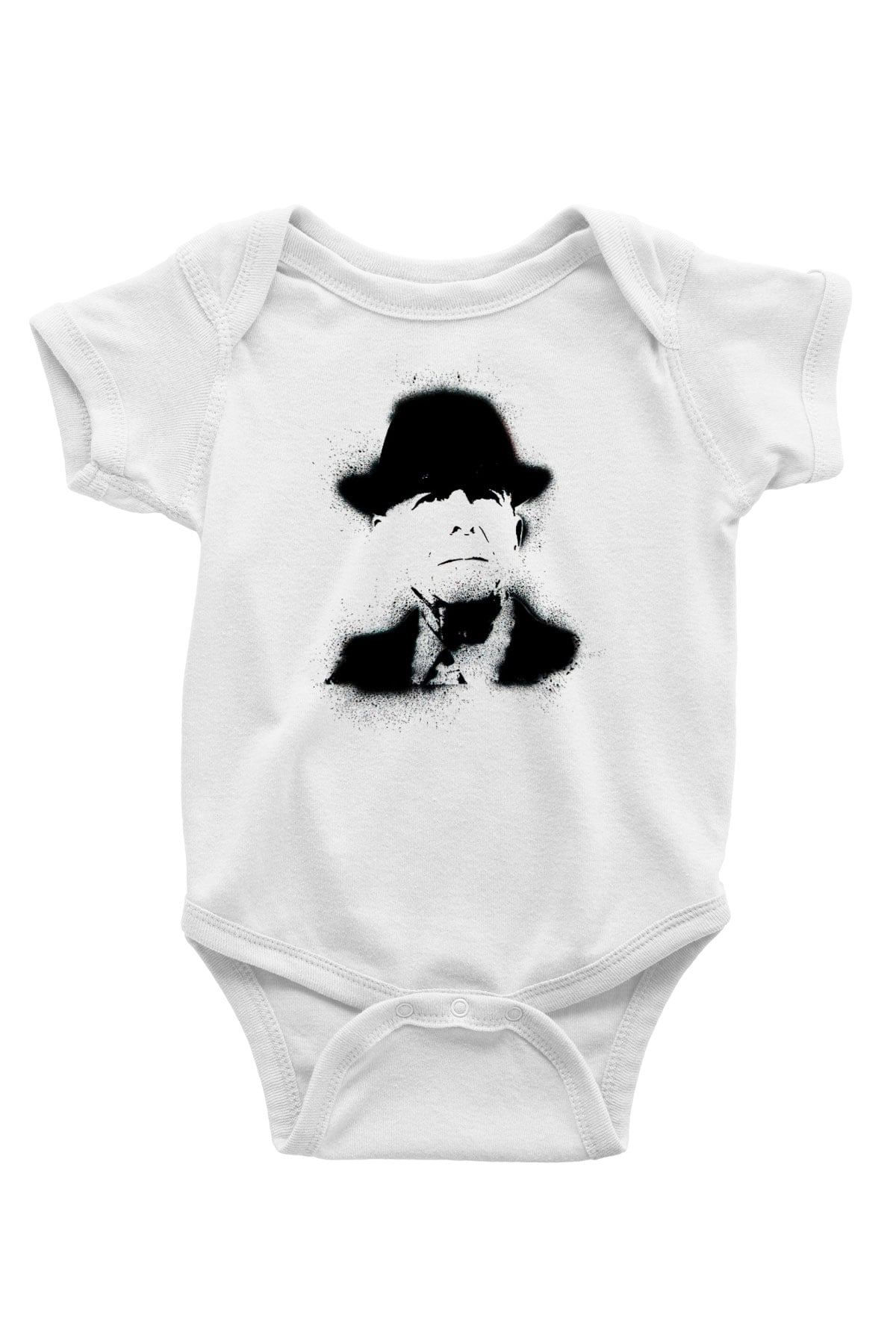 Leonard Cohen Baskılı Beyaz Unisex Bebek Body - Zıbın