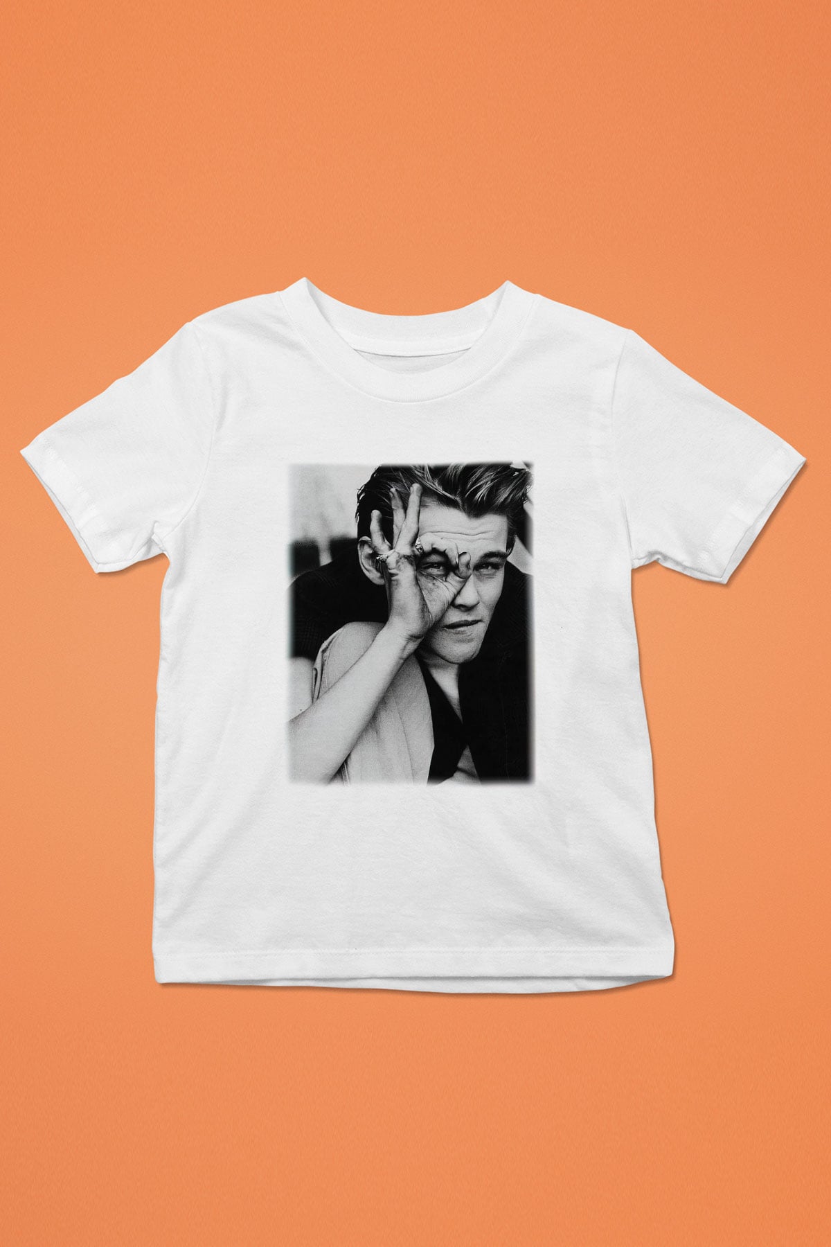 Leonardo DiCaprio Baskılı Beyaz Unisex Çocuk Tişört