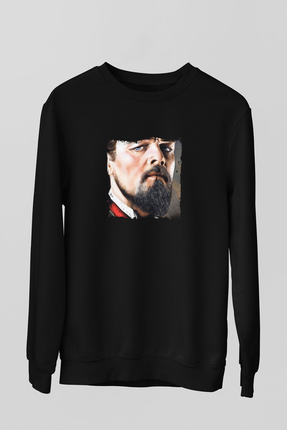 Leonardo DiCaprio Baskılı Unisex Siyah Sweatshirt