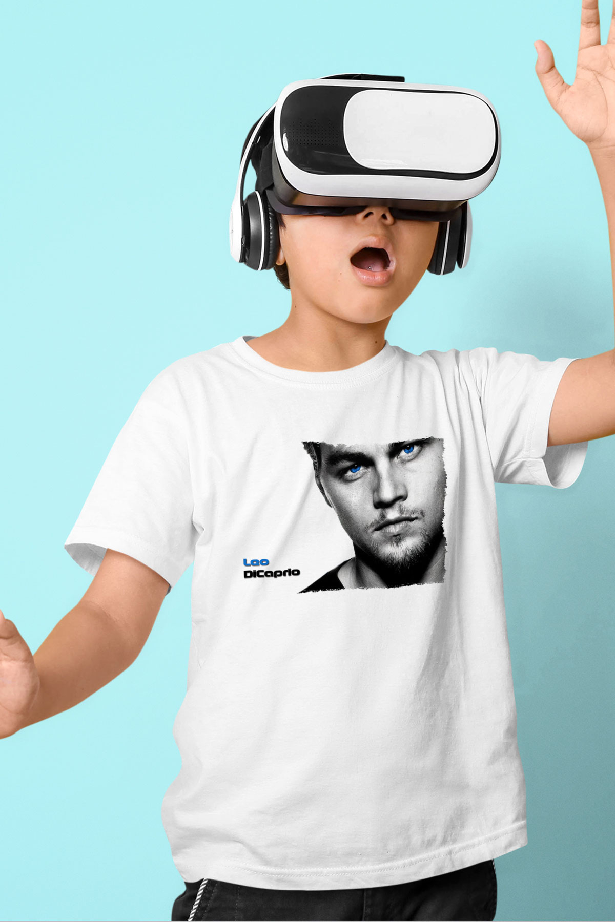 Leonardo DiCaprio Beyaz Unisex Çocuk Tişört