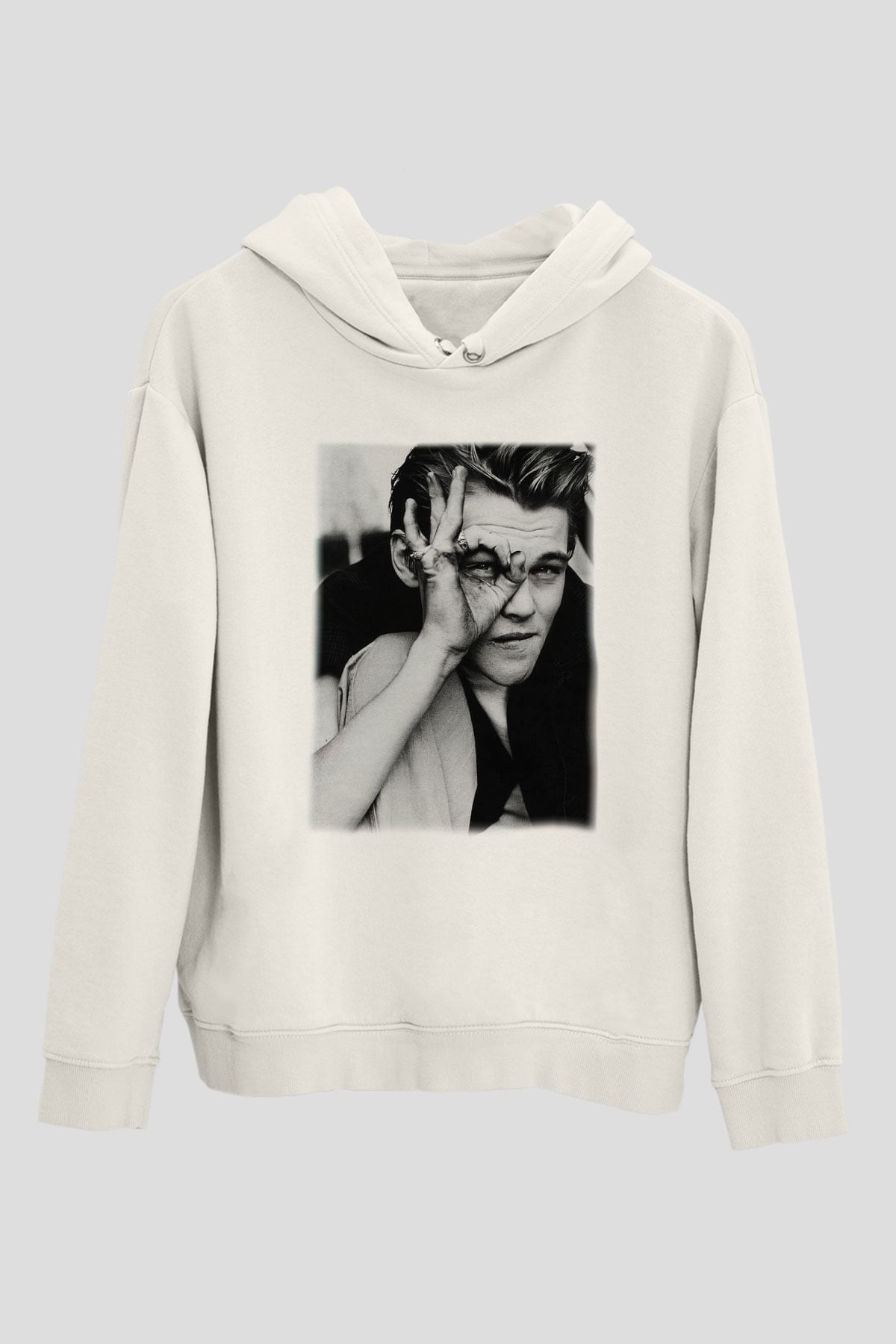 Leonardo DiCaprio Beyaz Unisex Kapşonlu Sweatshirt