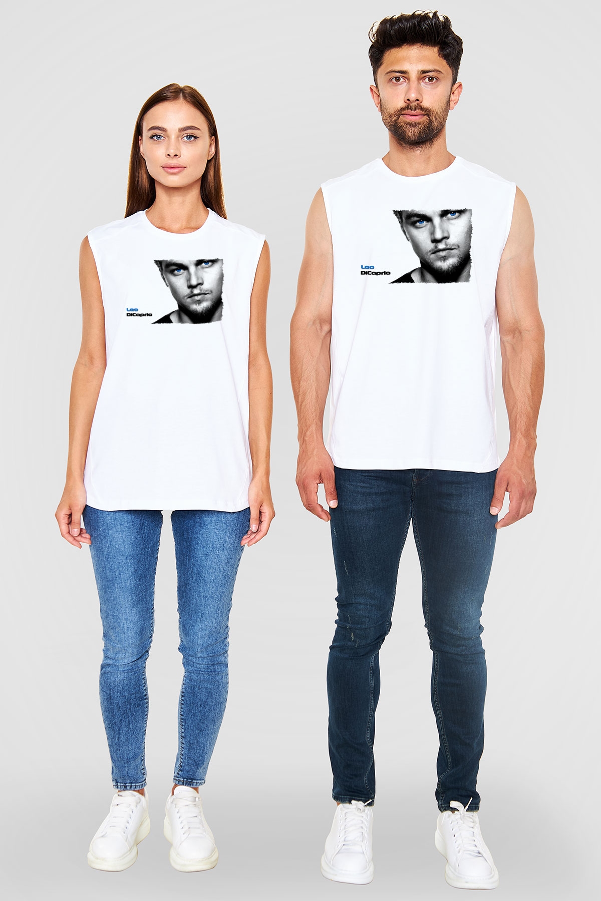 Leonardo DiCaprio Beyaz Unisex Kolsuz Tişört