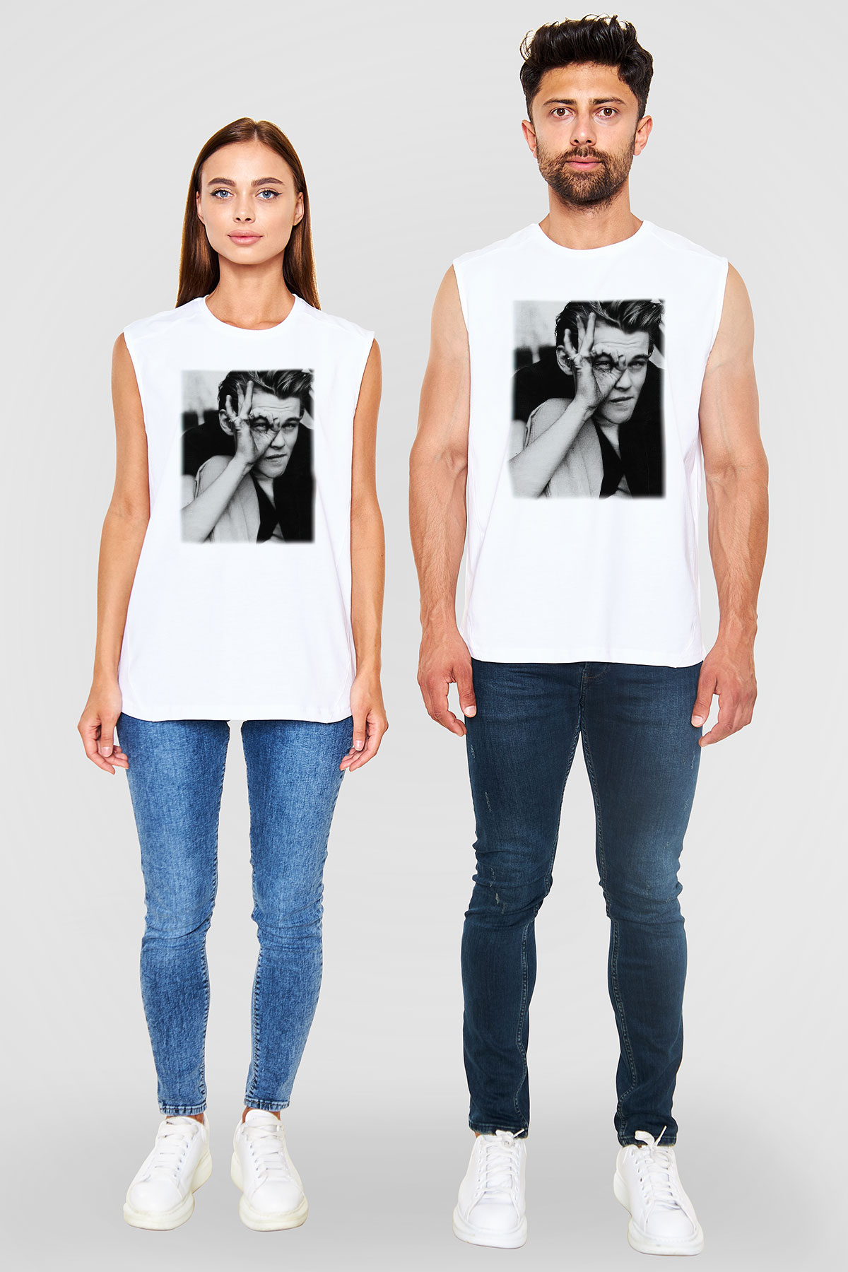 Leonardo DiCaprio Beyaz Unisex Kolsuz Tişört