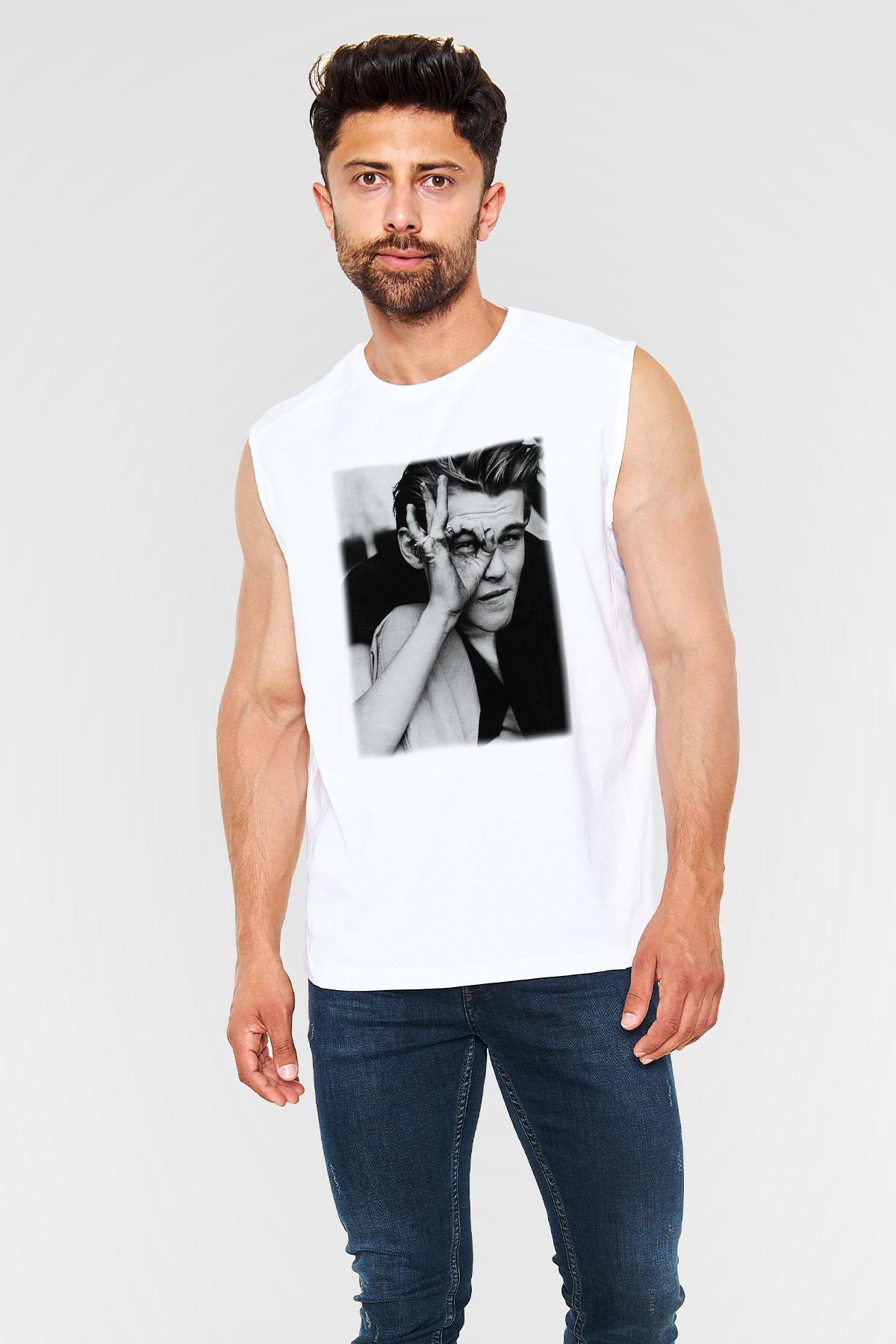 Leonardo DiCaprio Beyaz Unisex Kolsuz Tişört