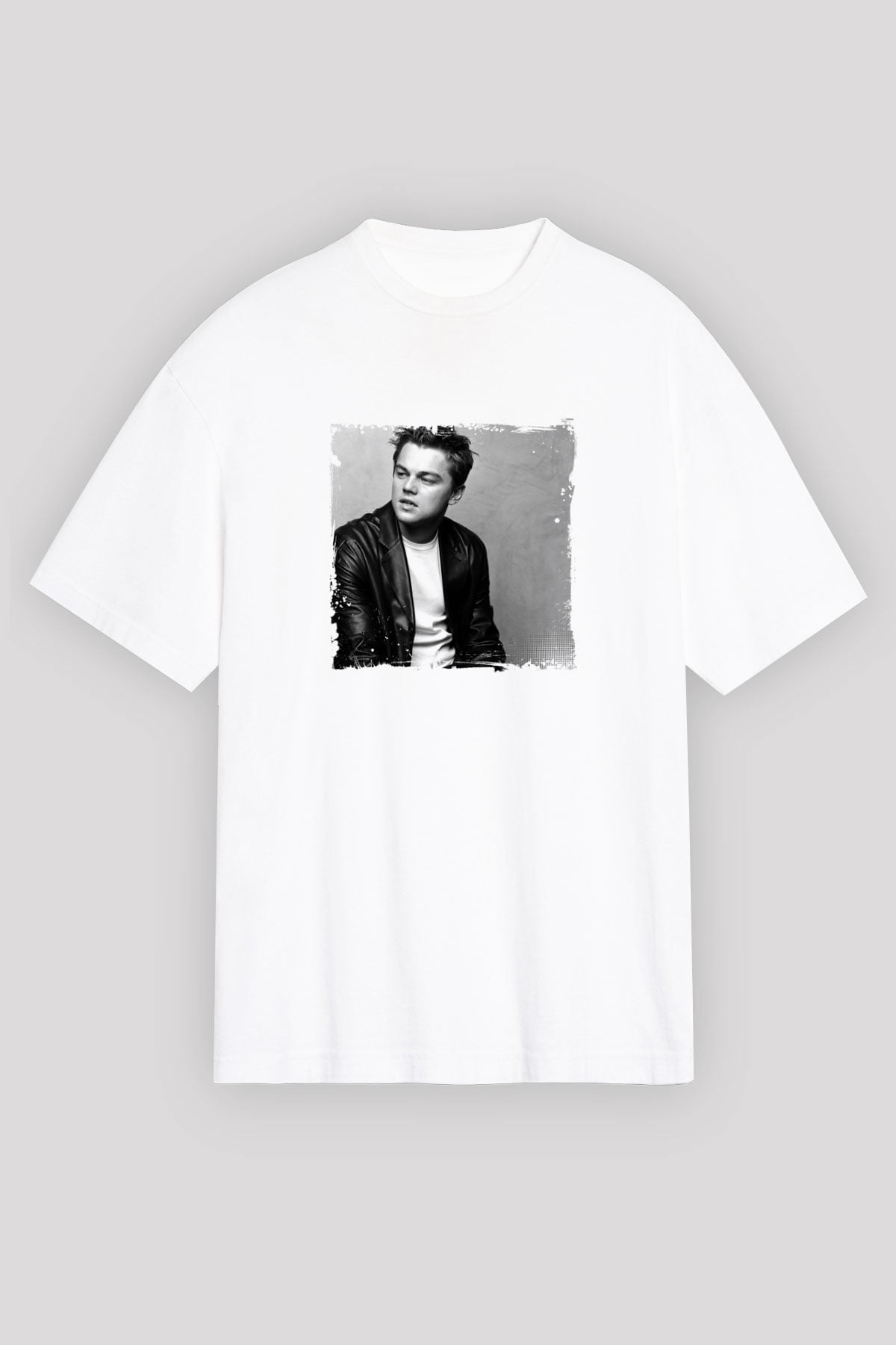 Leonardo DiCaprio Unisex Baskılı Beyaz Tişört