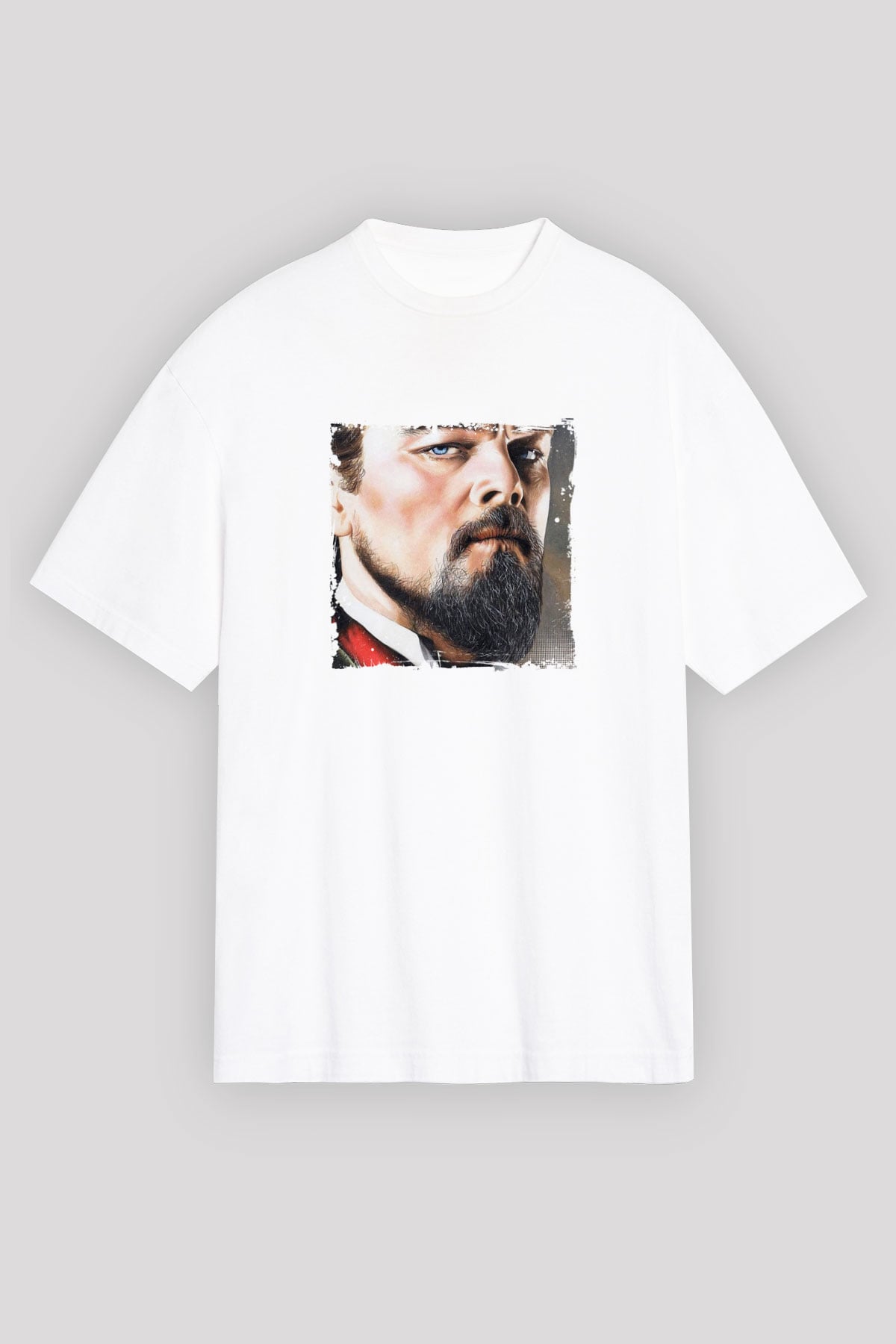 Leonardo DiCaprio Unisex Baskılı Beyaz Tişört