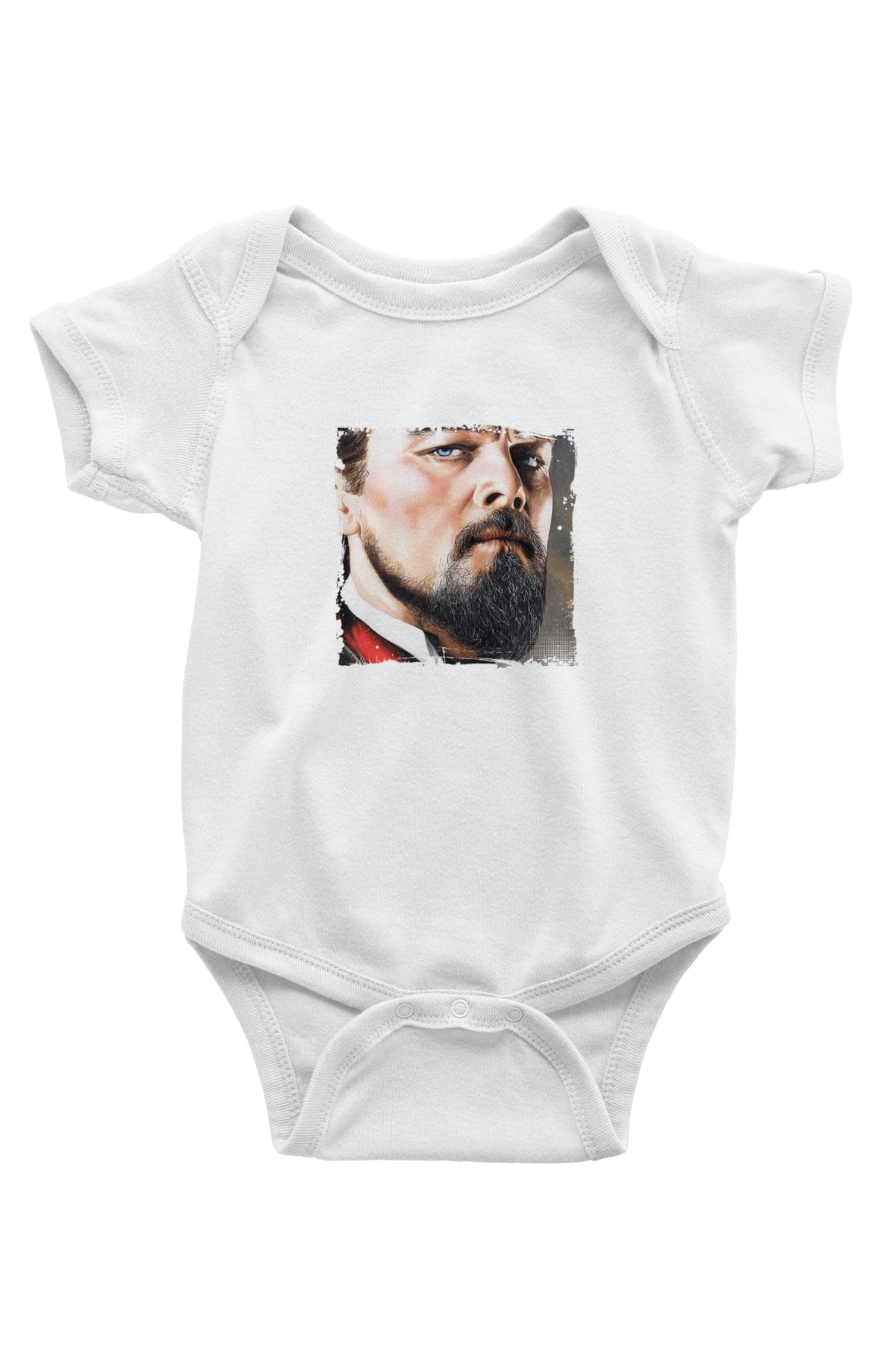 Leonardo DiCaprio Unisex Baskılı Beyaz Bebek Body - Zıbın