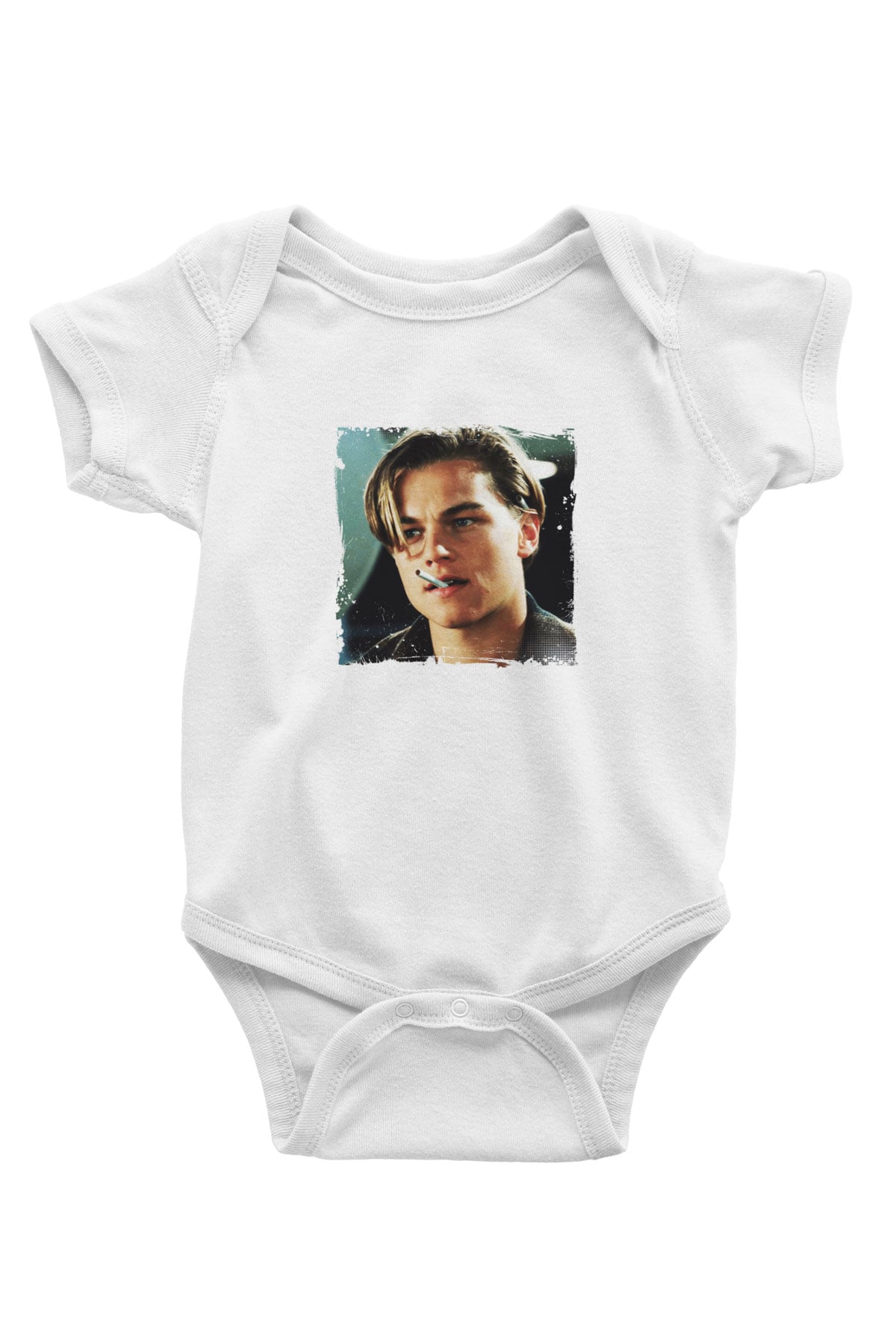 Leonardo DiCaprio Unisex Baskılı Beyaz Bebek Body - Zıbın