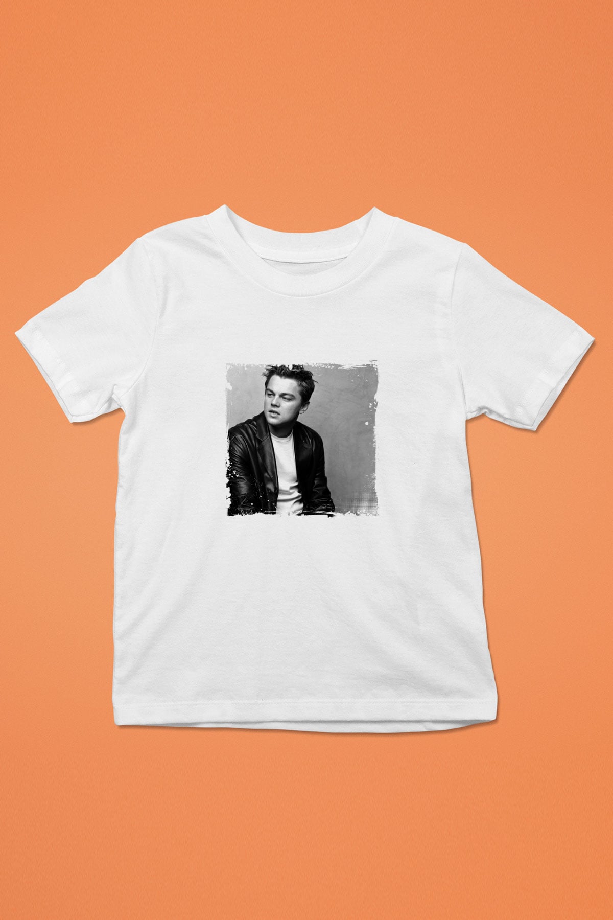 Leonardo DiCaprio Unisex Baskılı Beyaz Çocuk Tişört