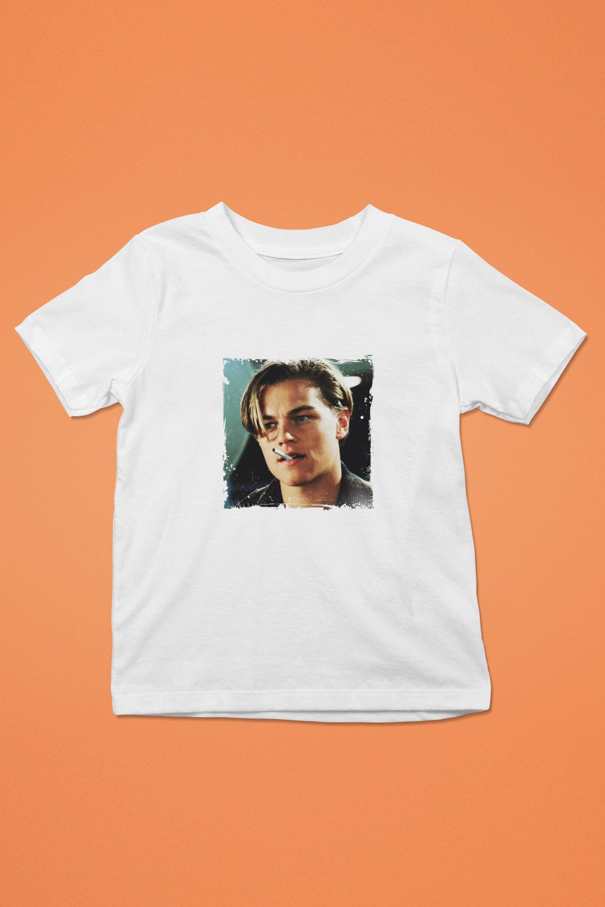 Leonardo DiCaprio Unisex Baskılı Beyaz Çocuk Tişört