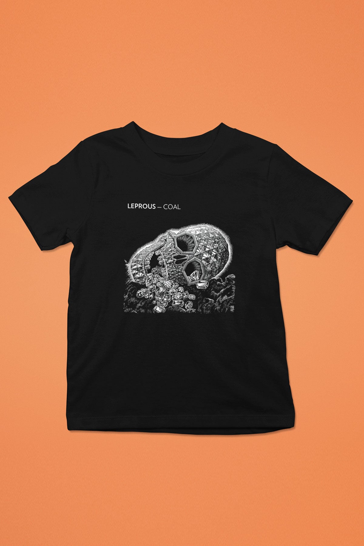 Leprous Baskılı Unisex Siyah Çocuk Tişört - Tshirt