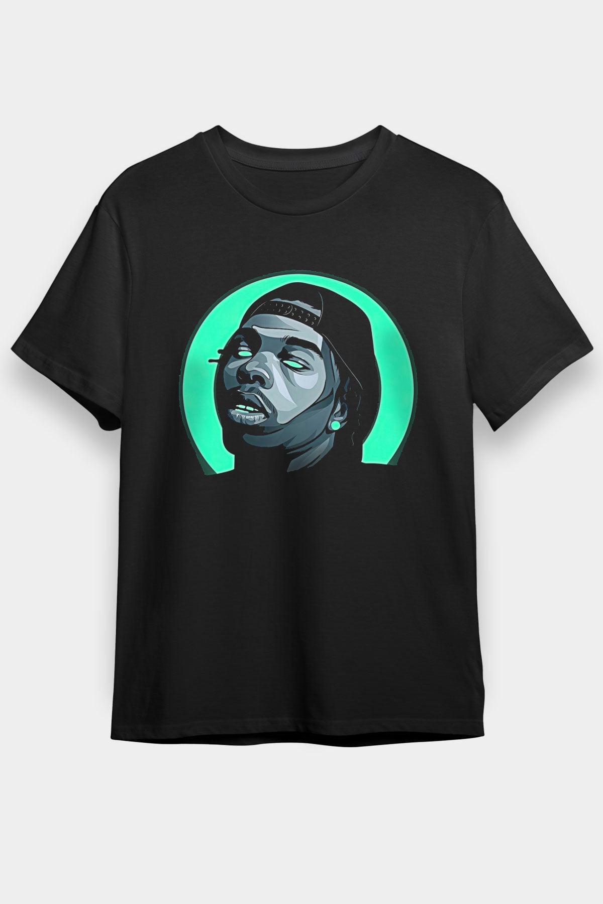 Lil Baby Baskılı Unisex Siyah Tişört - Tshirt