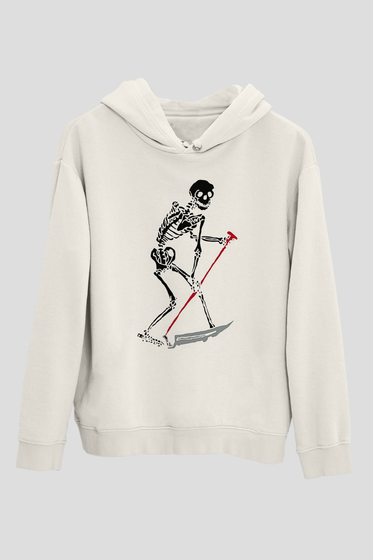 Lil Peep Baskılı Beyaz Unisex Kapüşonlu Sweatshirt