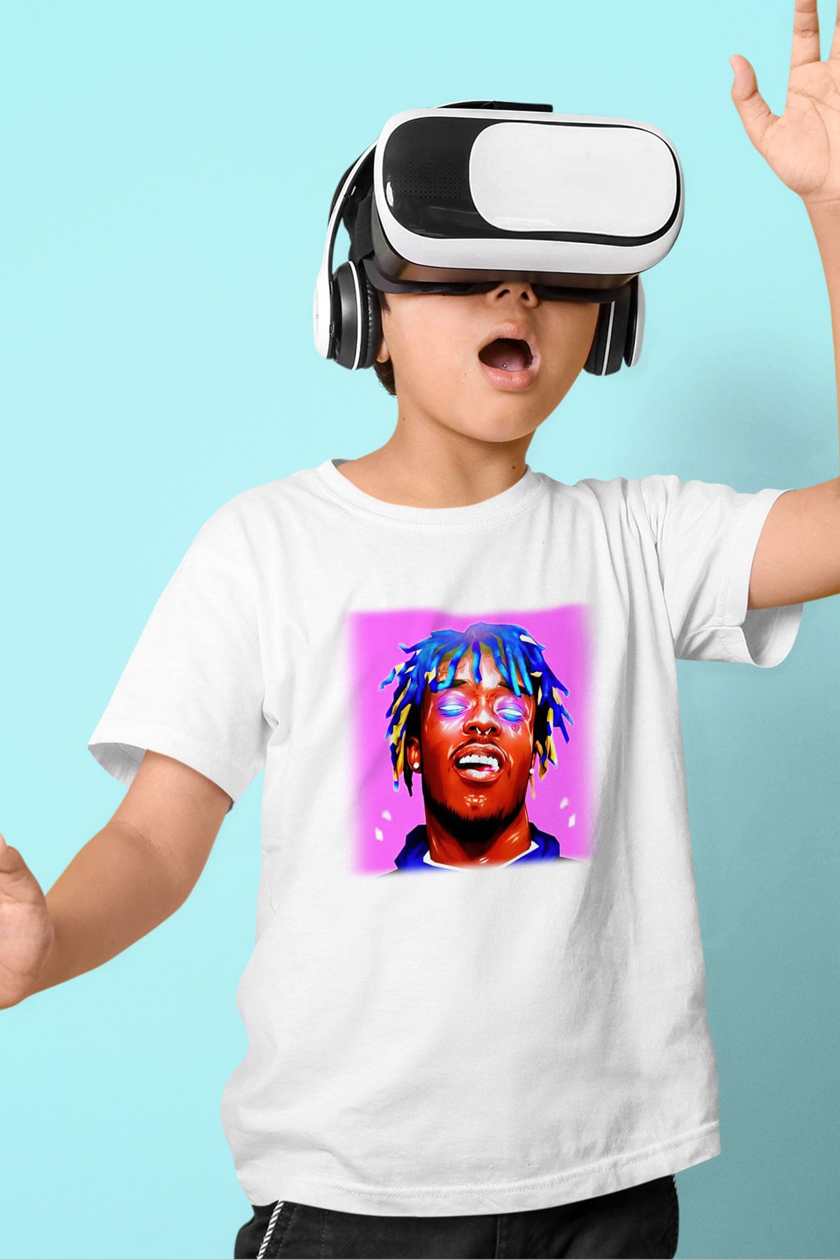 Lil Uzi Vert Baskılı Beyaz Unisex Çocuk Tişört