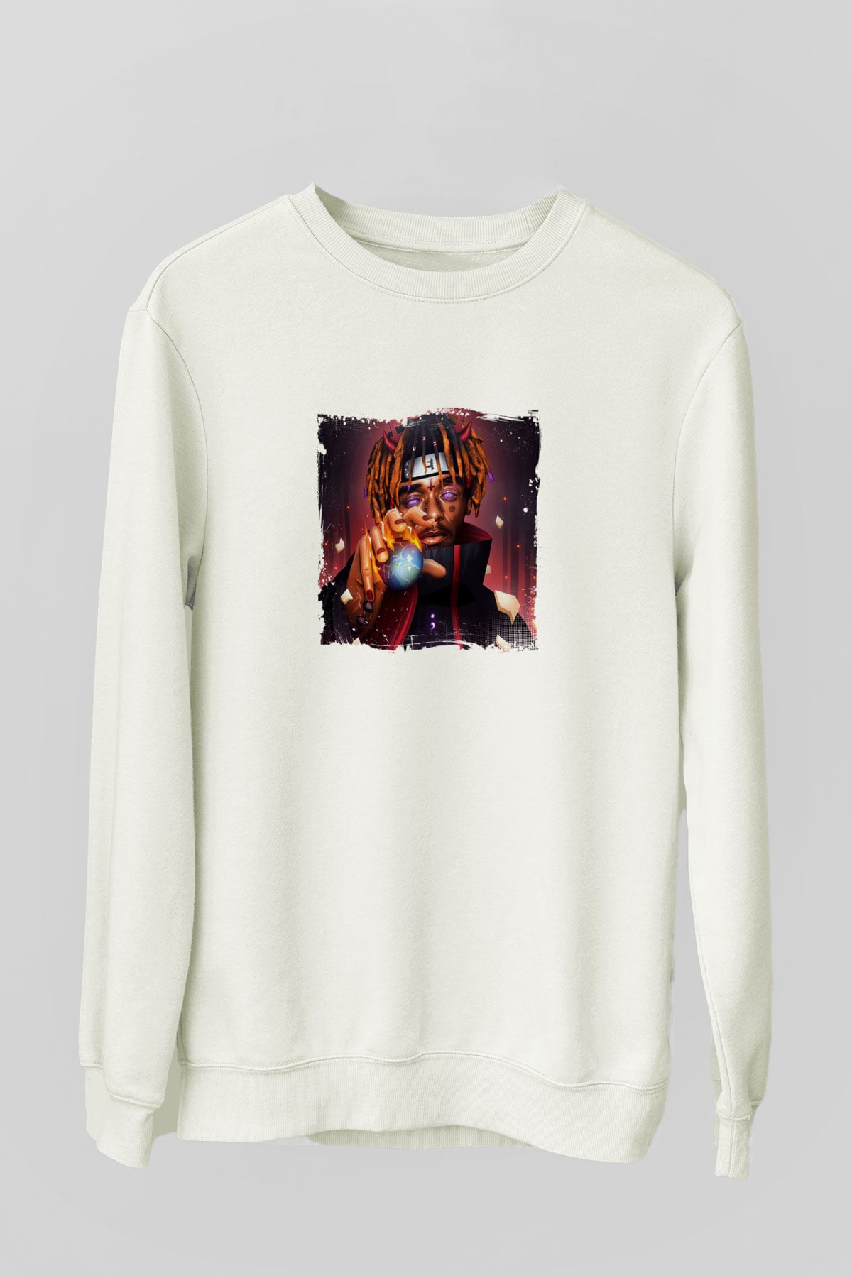 Lil Uzi Vert Baskılı Unisex Beyaz Sweatshirt