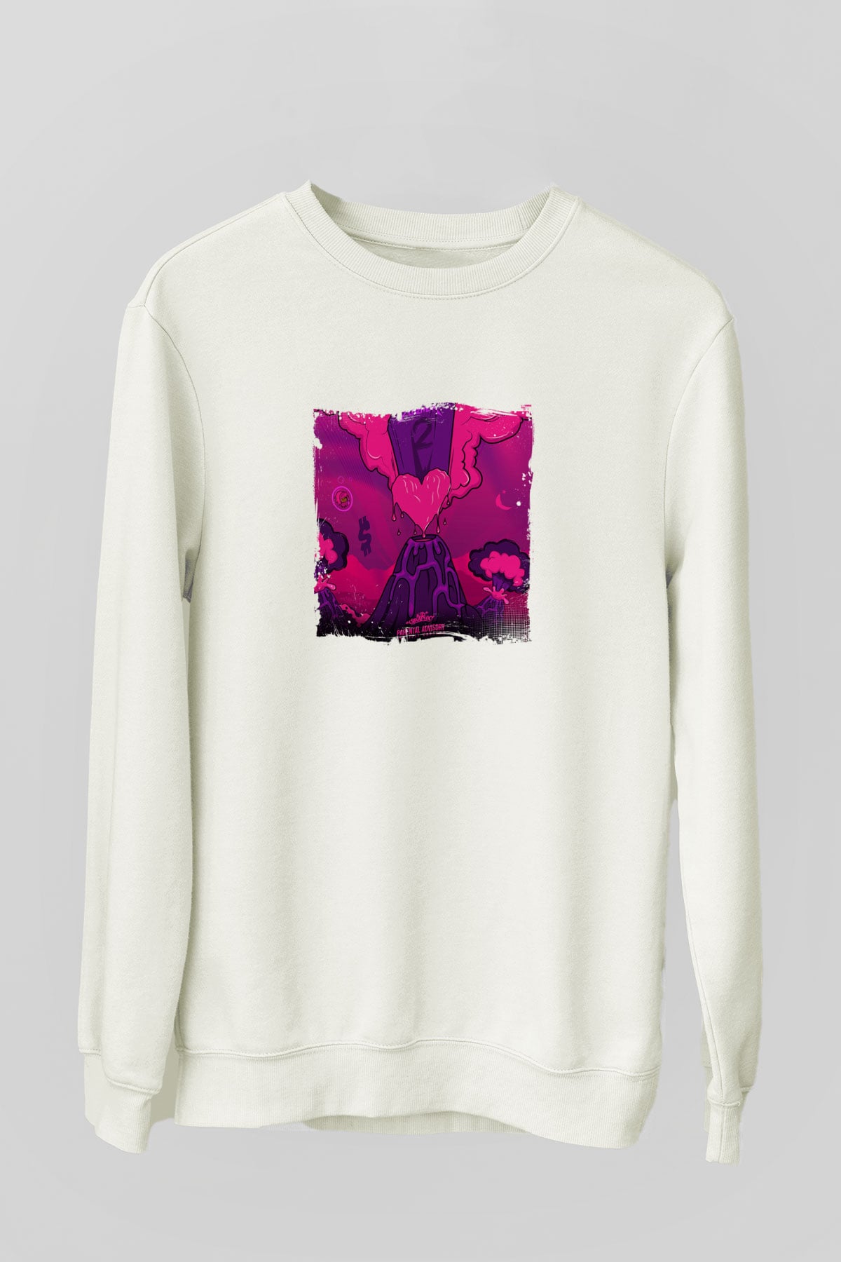 Lil Uzi Vert Baskılı Unisex Beyaz Sweatshirt