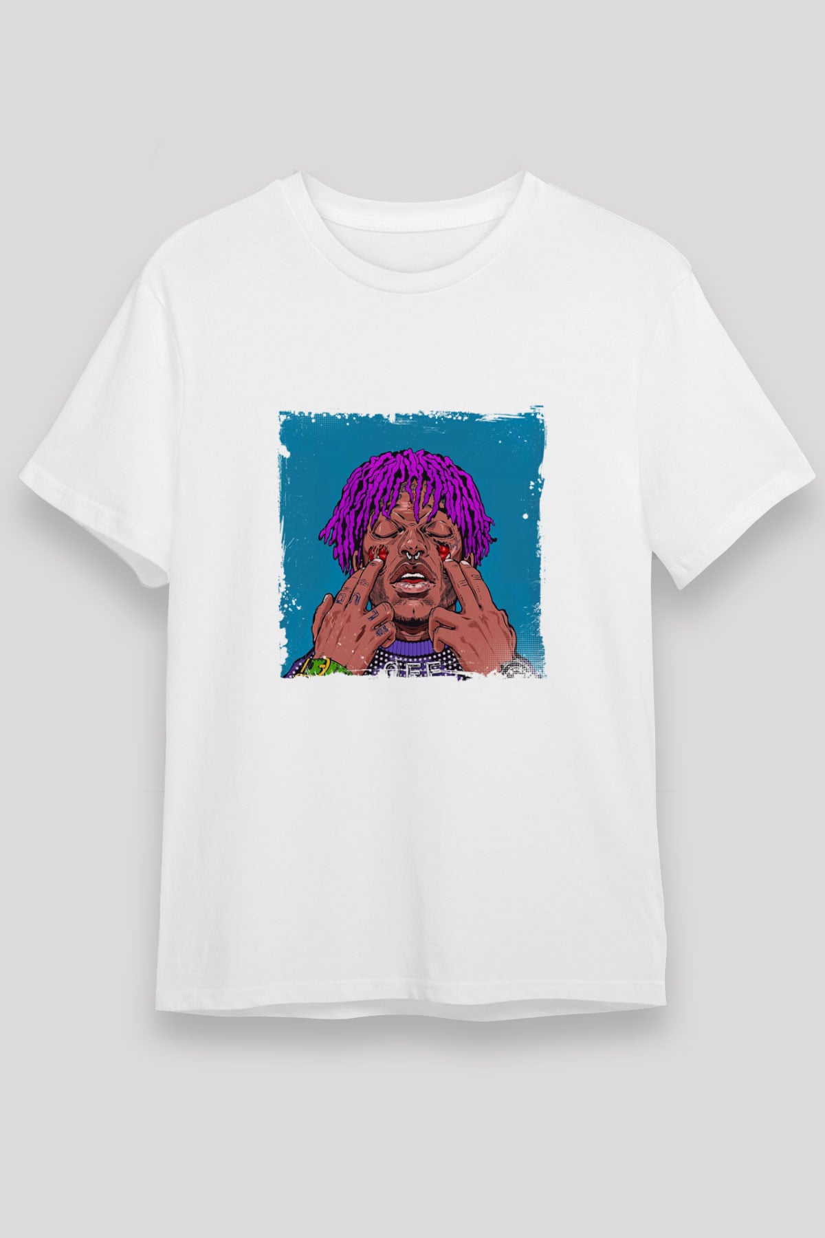 Lil Uzi Vert Baskılı Unisex Beyaz Tişört