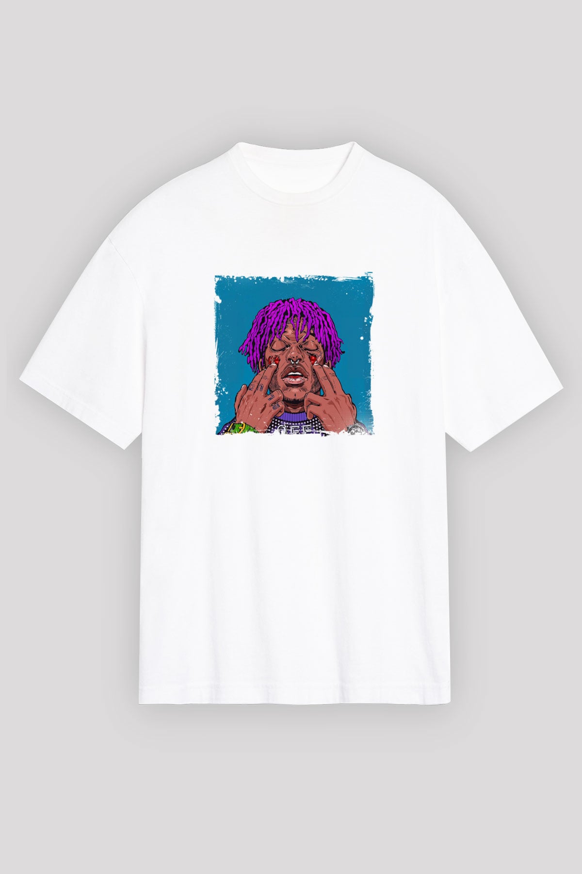 Lil Uzi Vert Baskılı Unisex Beyaz Tişört